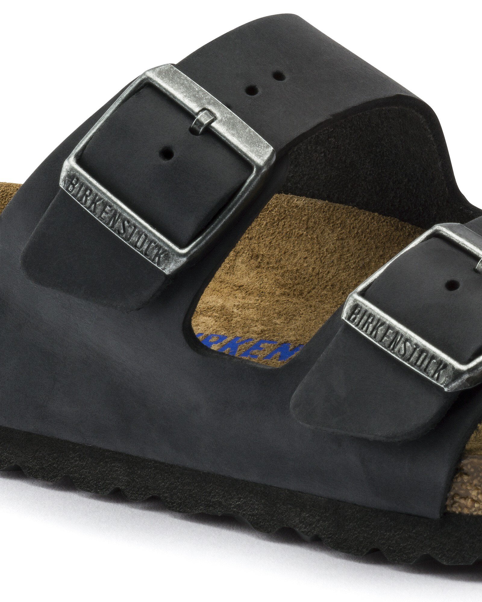 Birkenstock Arizona Soft Footbed Mens Oiled Leather Sandals - Black - Image 2