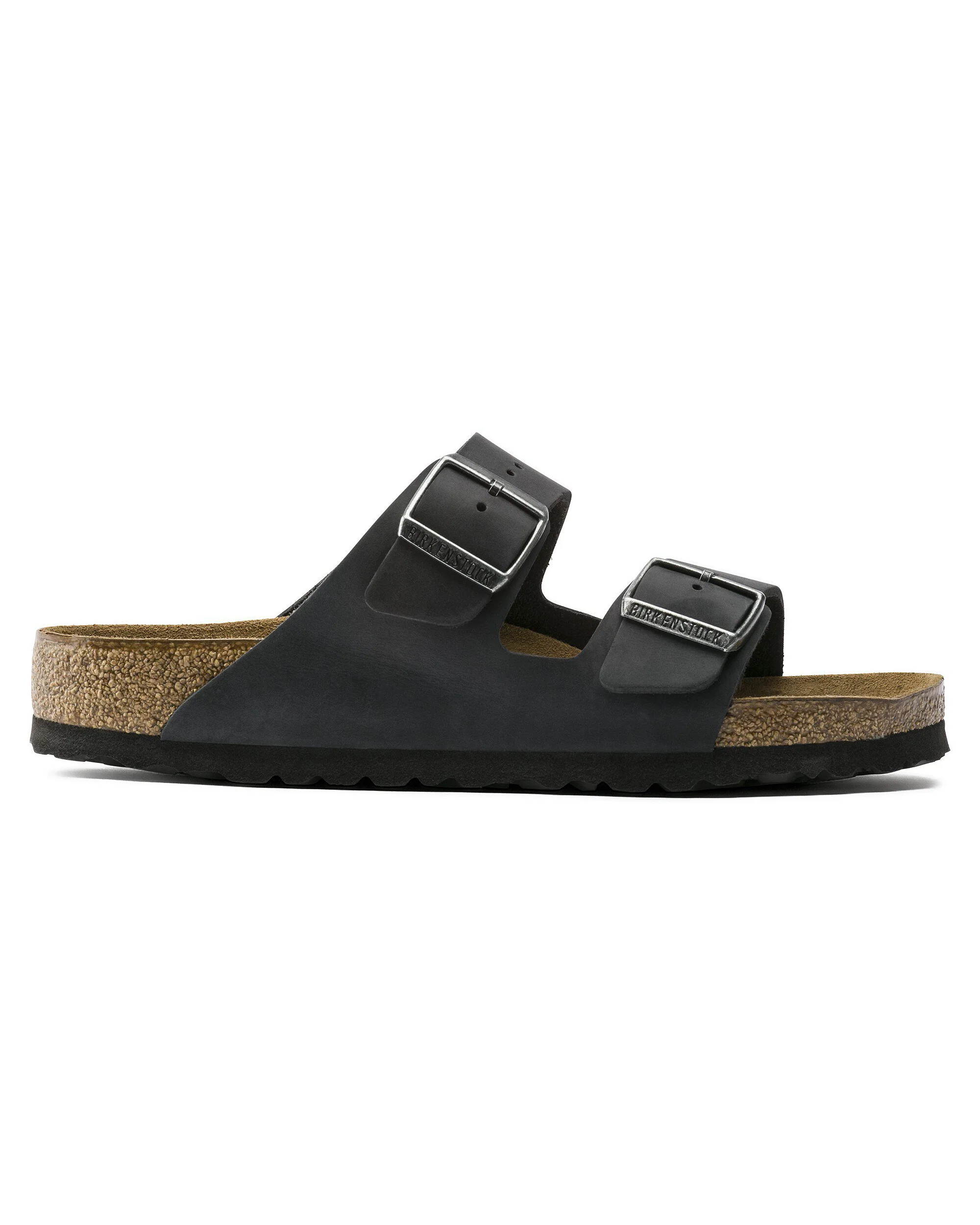 Birkenstock Arizona Soft Footbed Mens Oiled Leather Sandals - Black - Image 4