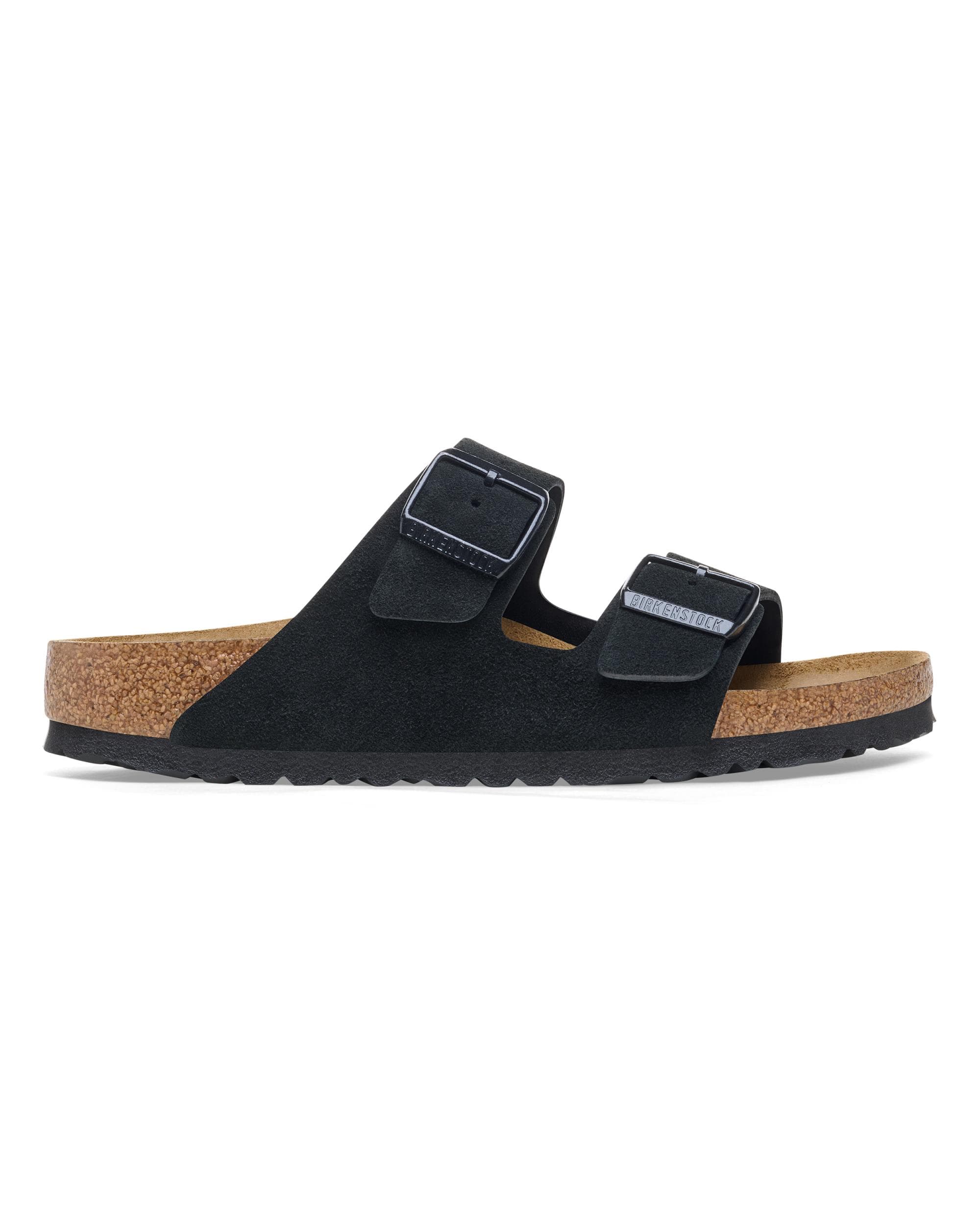 Birkenstock Arizona Suede Leather Womens Sandals - Black - Image 2