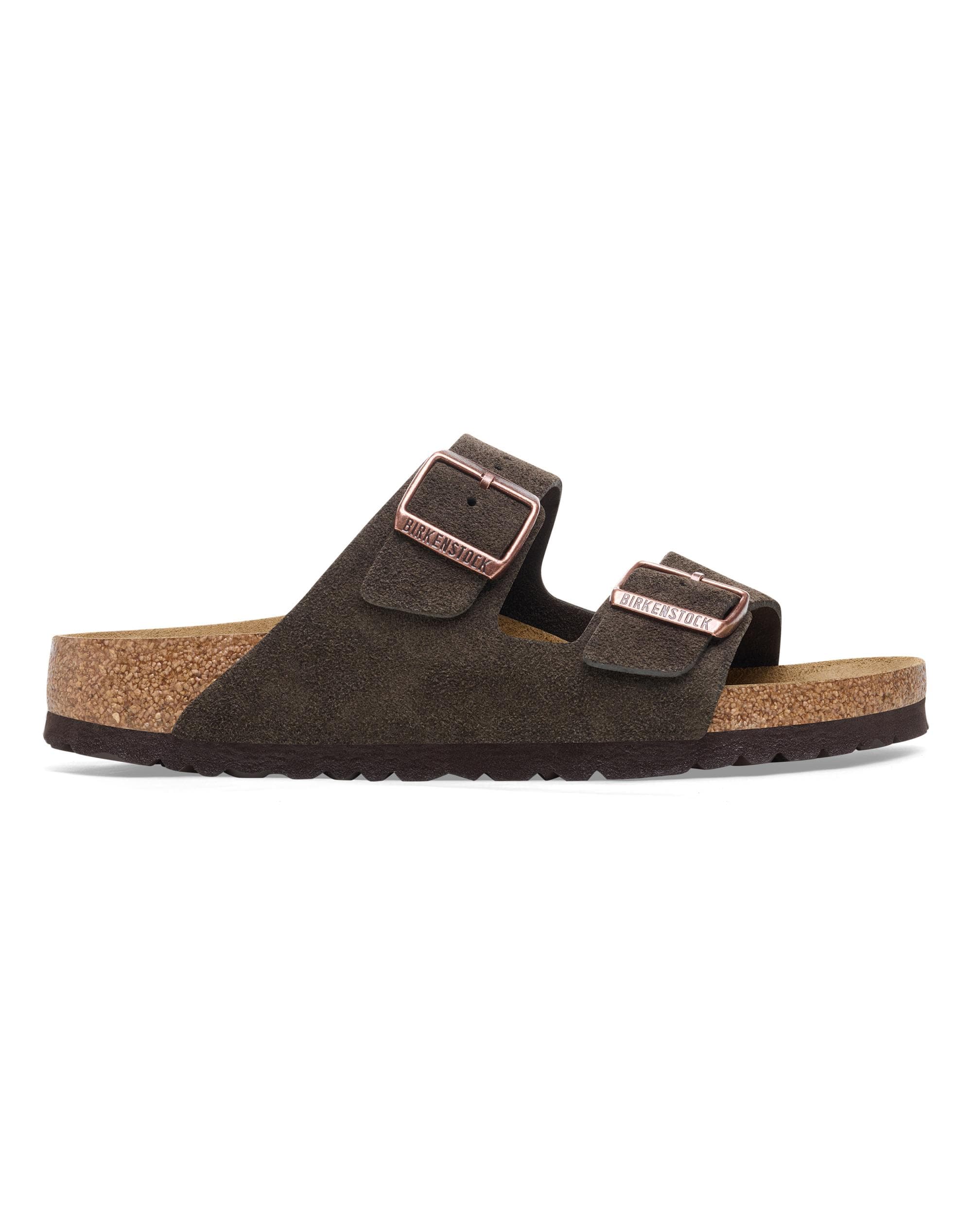 Birkenstock Arizona Suede Leather Womens Sandals - Mocha - Image 2