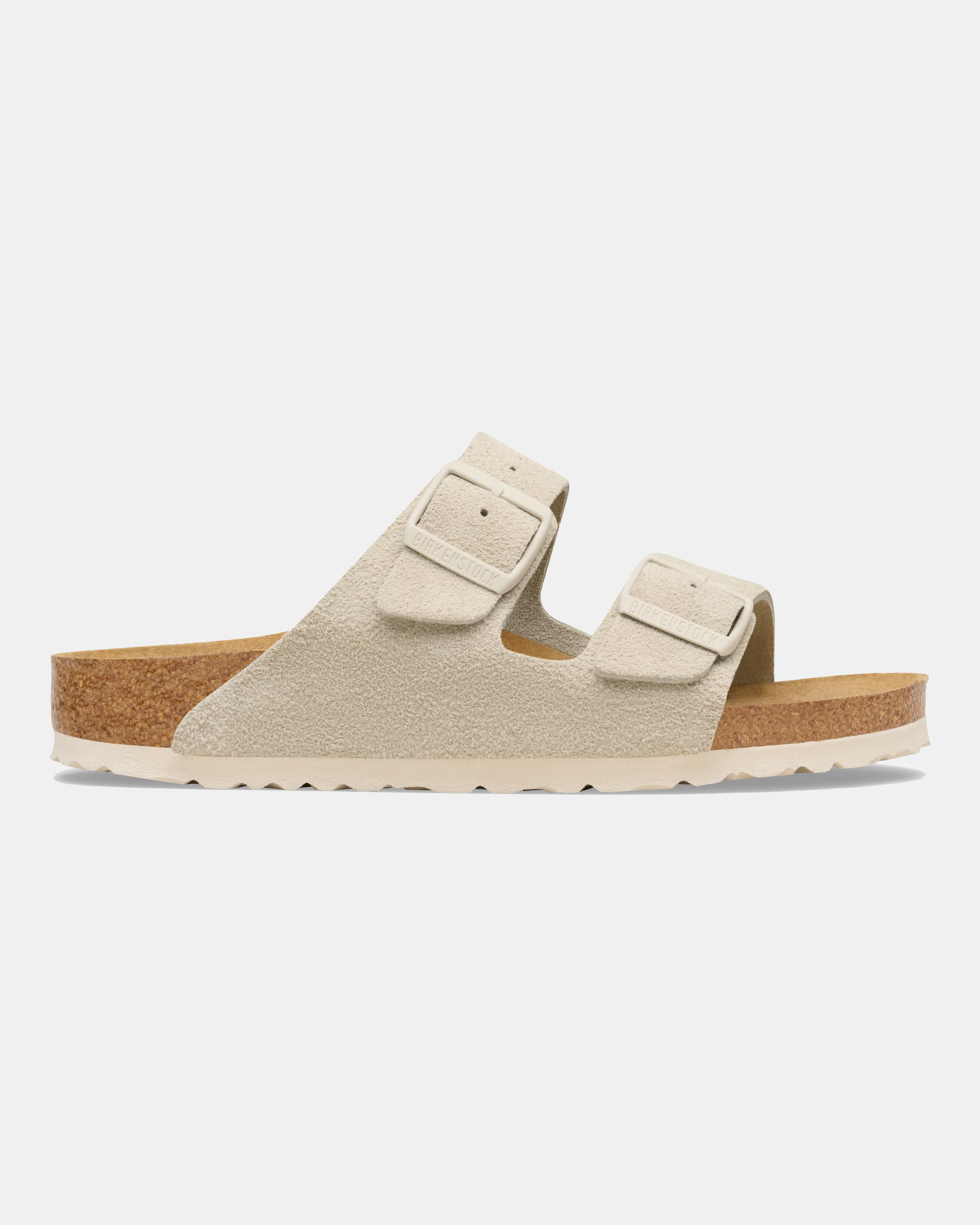 Birkenstock Arizona Suede Leather Womens Sandals - Oyster - Image 2