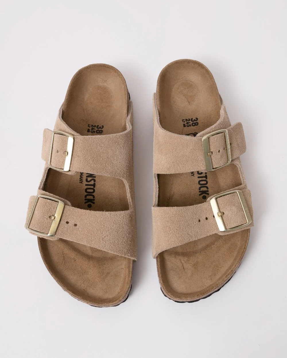 Birkenstock Arizona Suede Leather Womens Sandals - Sandcastle - Image 2