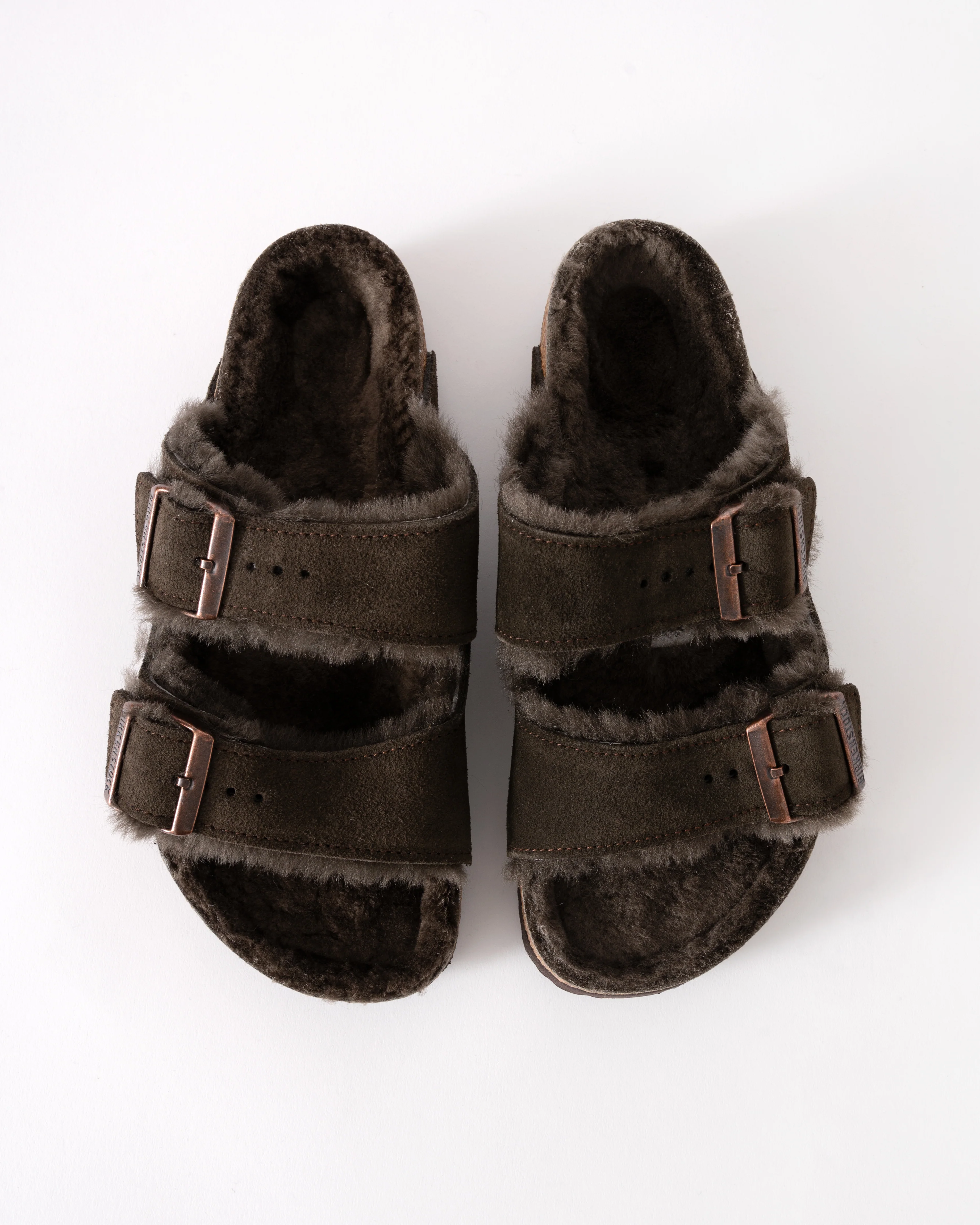 Birkenstock Arizona VL Shearling Womens Sandals - Mocha - Image 2