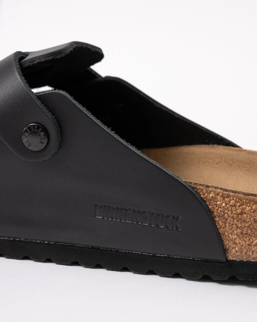 Birkenstock Boston Natural Leather Unisex Clogs - Black - Image 5