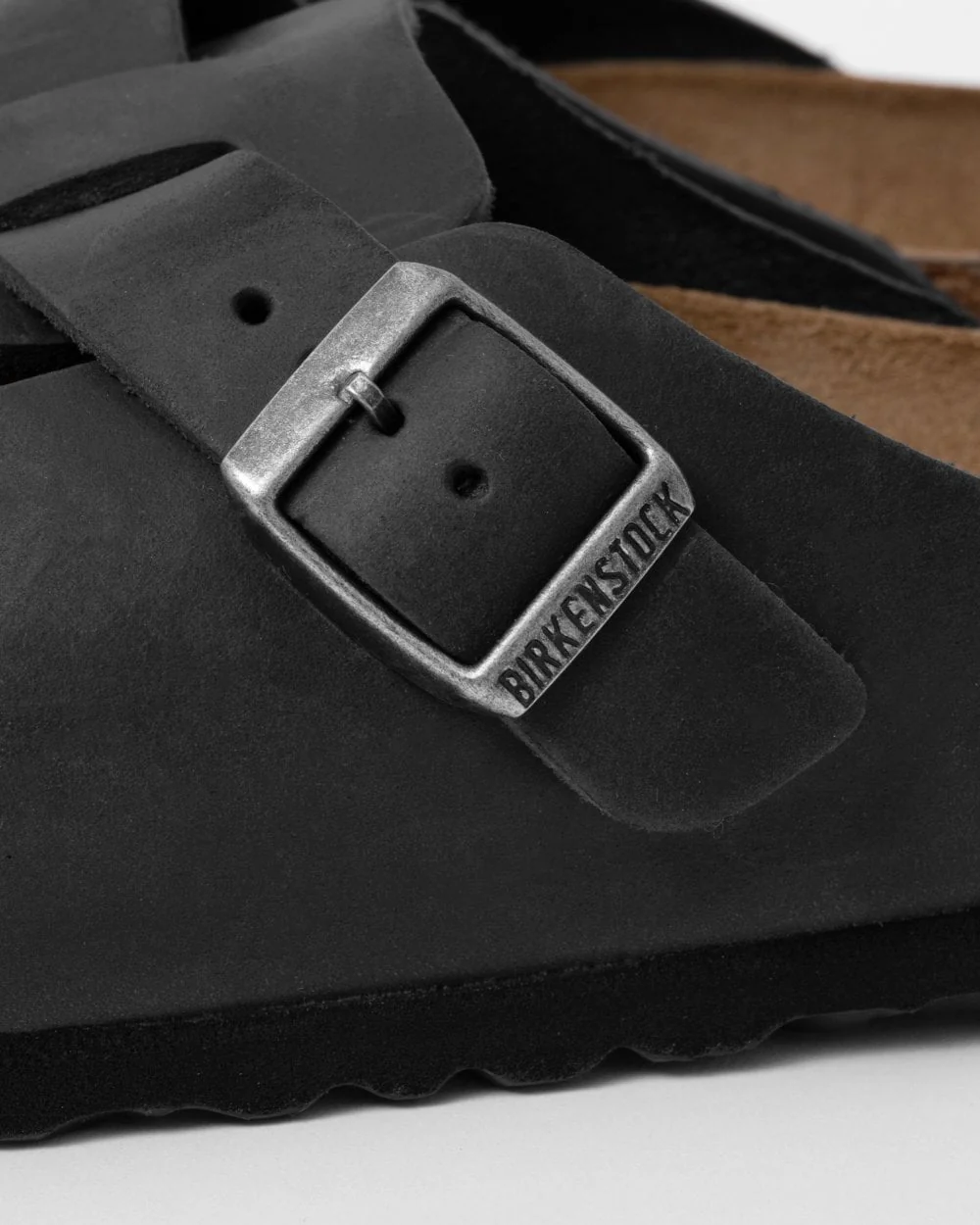 Birkenstock Boston Oiled Nubuck Leather Unisex Clogs - Black - Image 2
