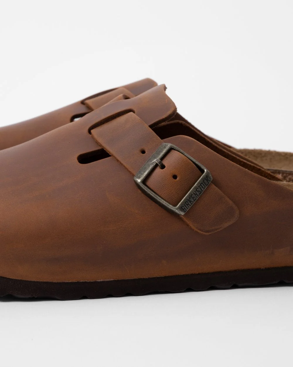 Birkenstock Boston Oiled Nubuck Leather Unisex Clogs - Cognac - Image 2