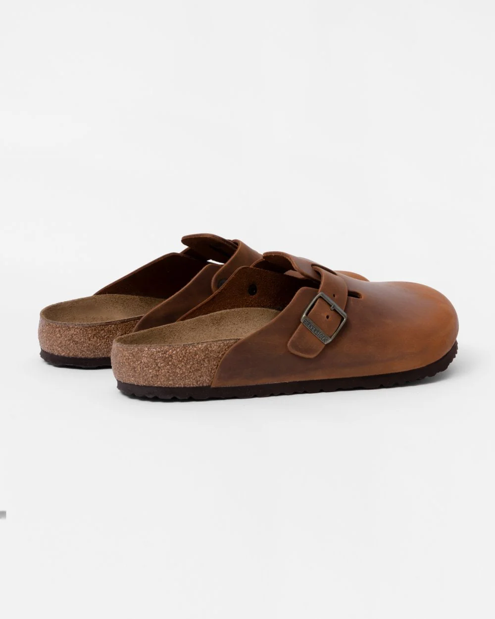 Birkenstock Boston Oiled Nubuck Leather Unisex Clogs - Cognac - Image 3