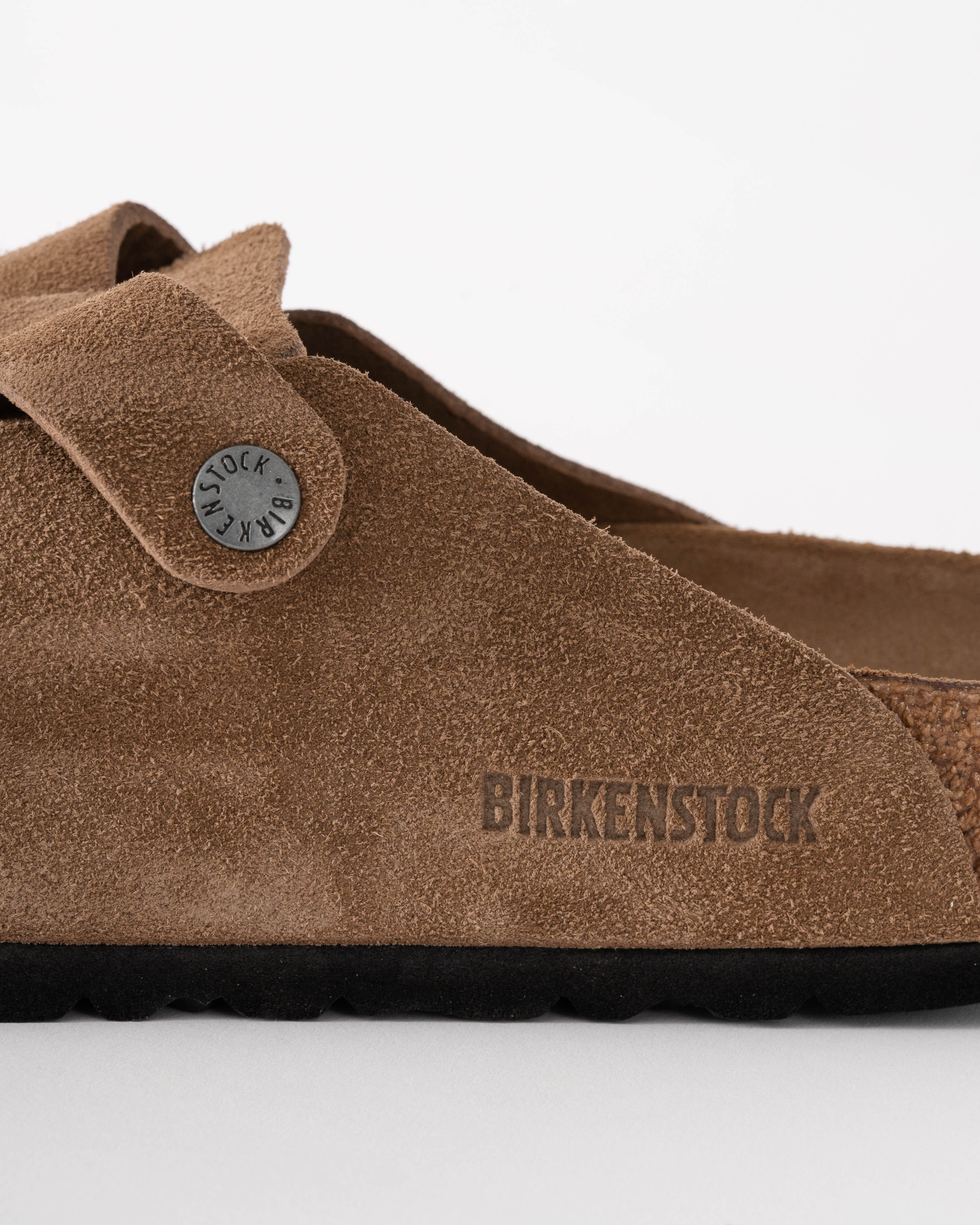Birkenstock Boston Soft Footbed Unisex Suede Clogs - Dark Tea/Tonal Footbed - Image 6