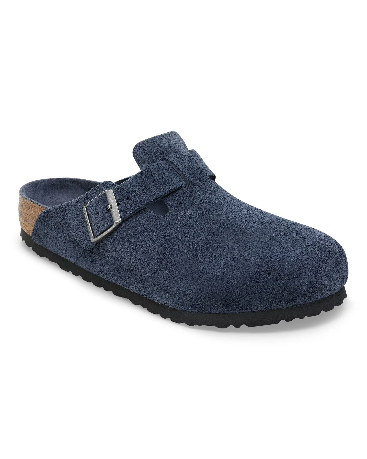 Birkenstock Boston Soft Footbed Unisex Suede Clogs - New Navy Tonal FB - Image 2