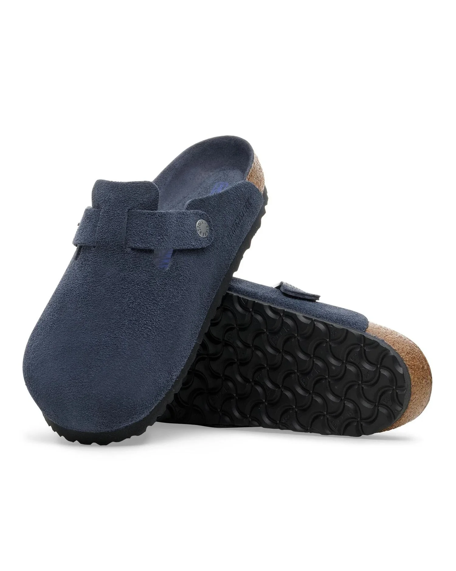 Birkenstock Boston Soft Footbed Unisex Suede Clogs - New Navy Tonal FB - Image 4