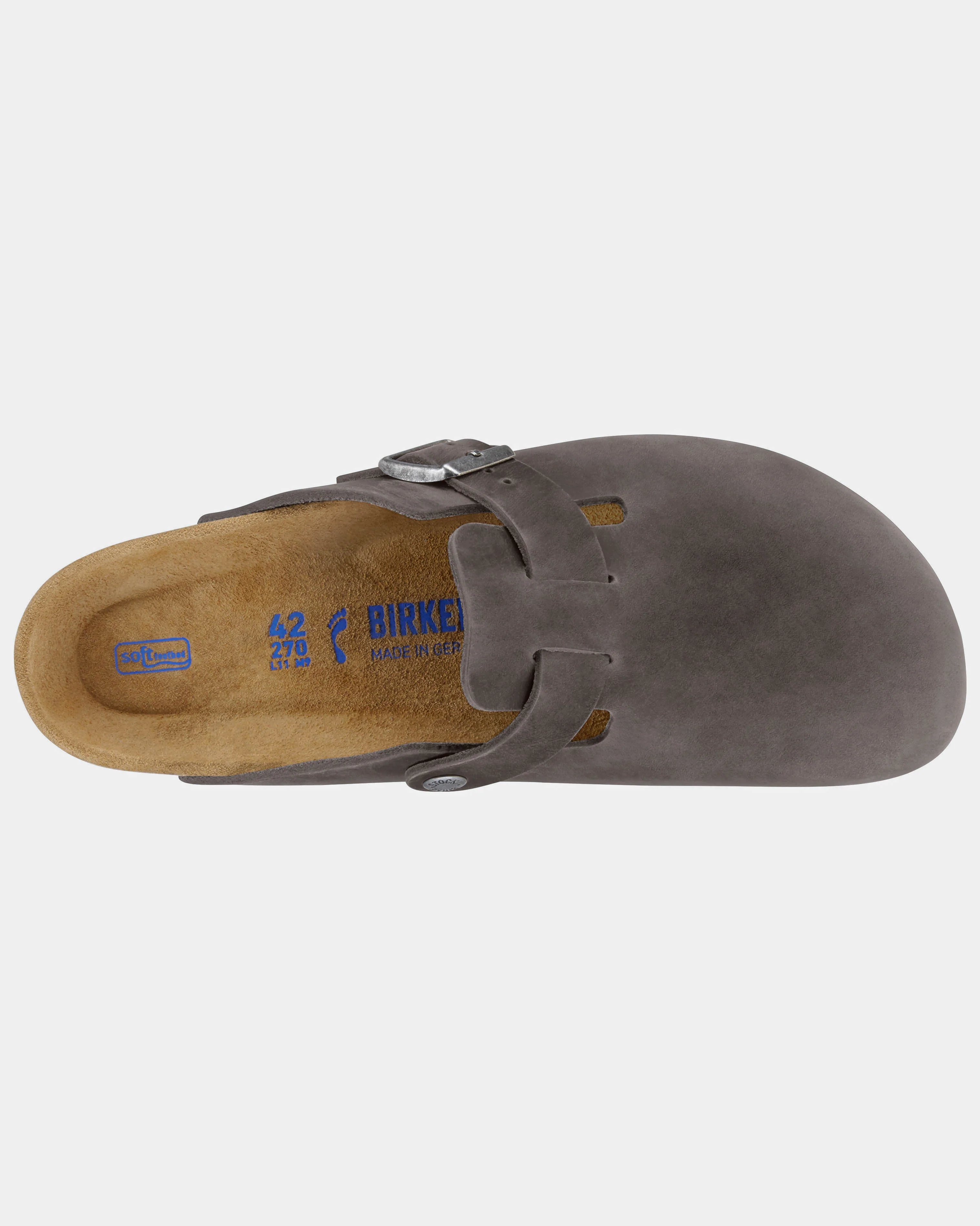 Birkenstock Boston Soft Footbed Oiled Leather Unisex Clogs - Iron - Image 3