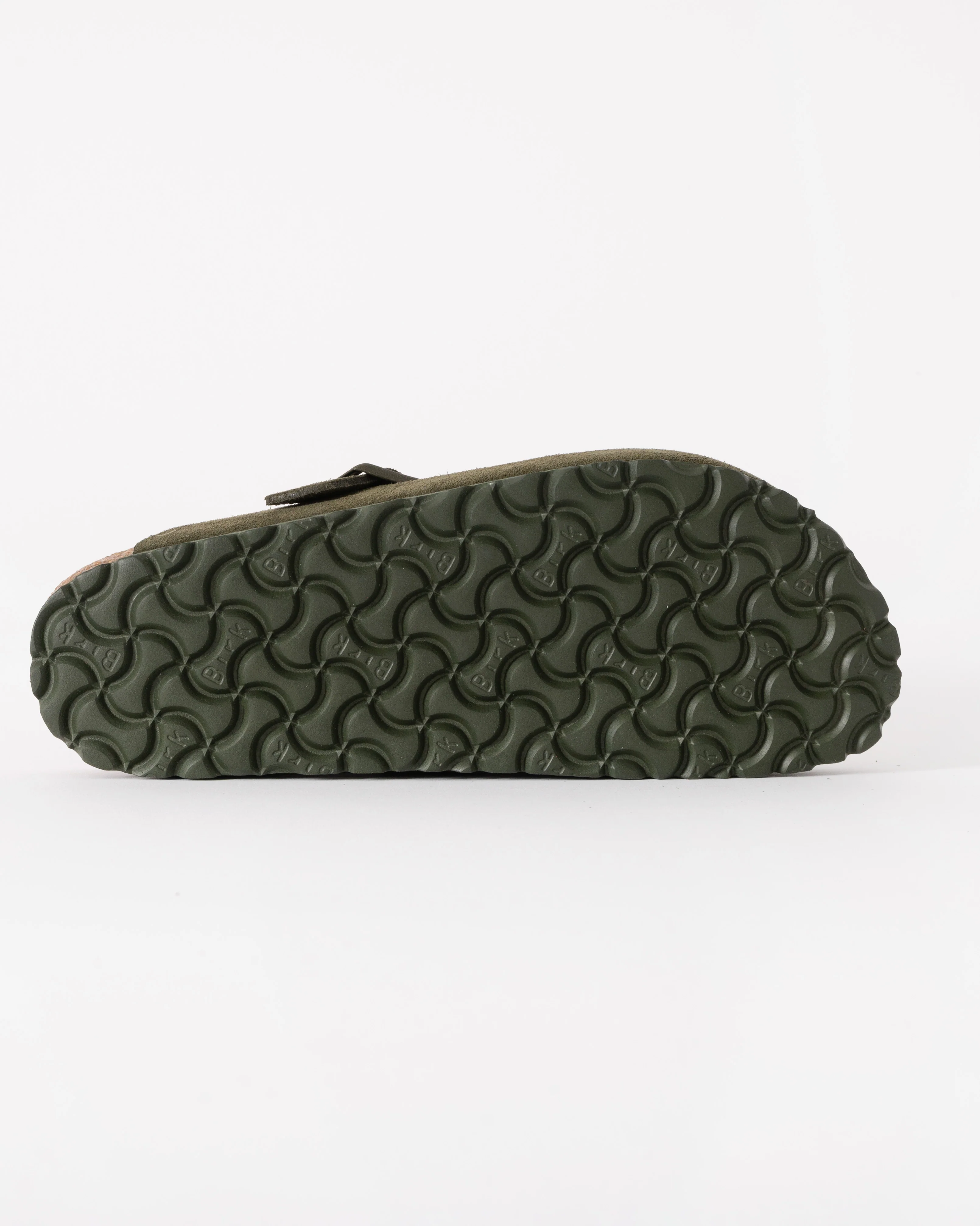 Birkenstock Boston Suede Leather Womens Clogs - Thyme - Image 4