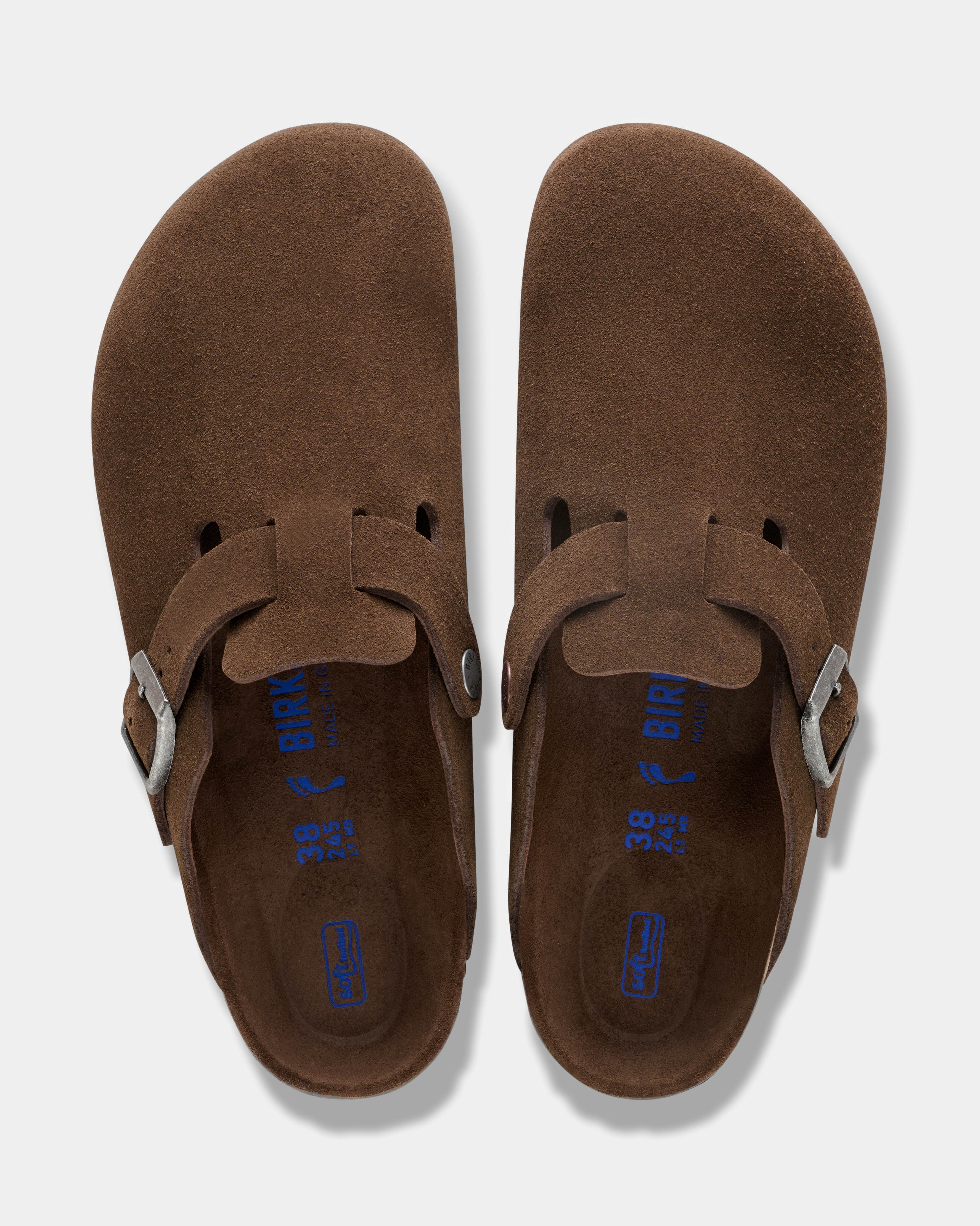 Birkenstock Boston Tonal Footbed Suede Leather Womens Clogs - Carafe Tonal FB - Image 3