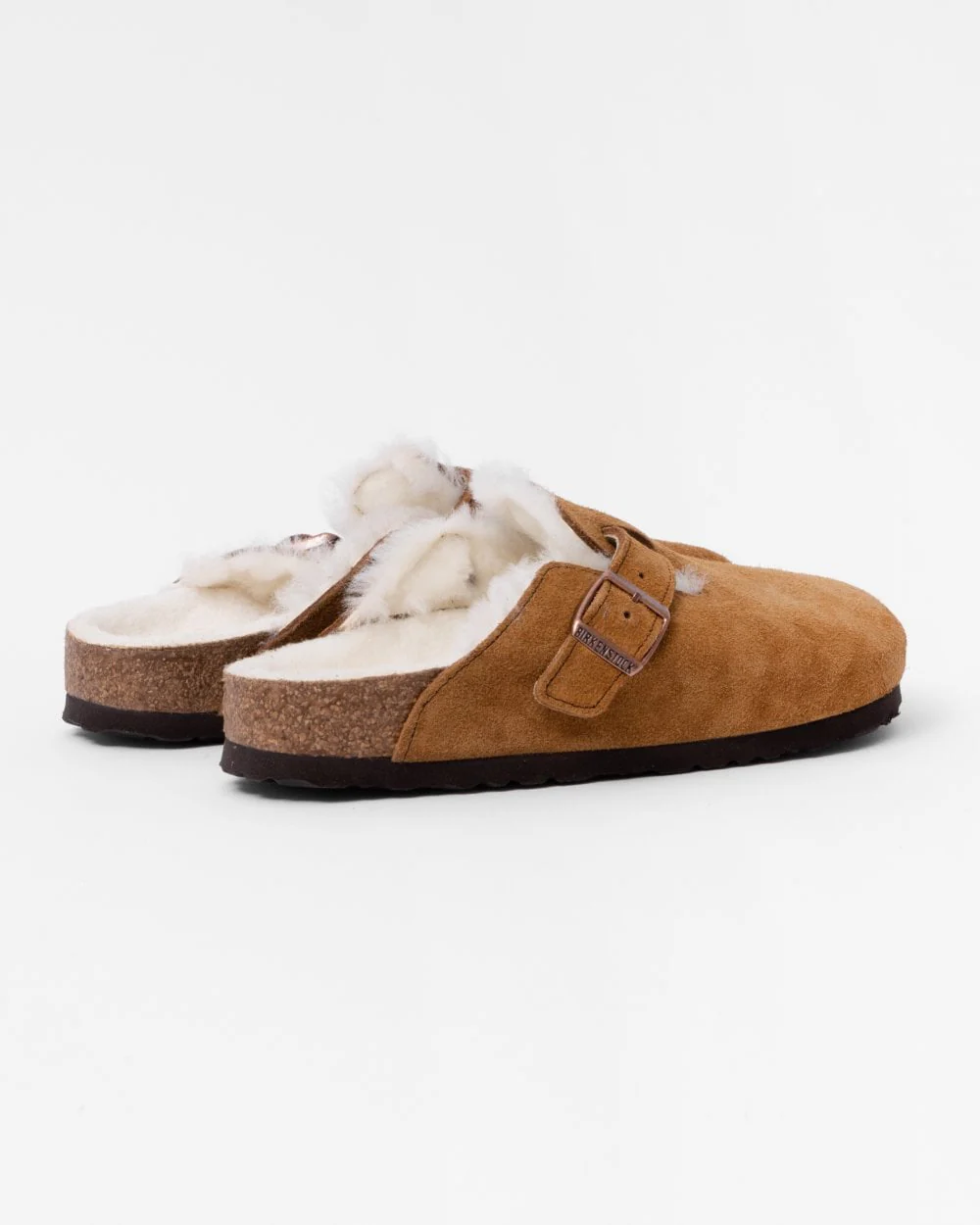 Birkenstock Boston VL Shearling Suede Leather Unisex Clogs - Image 3