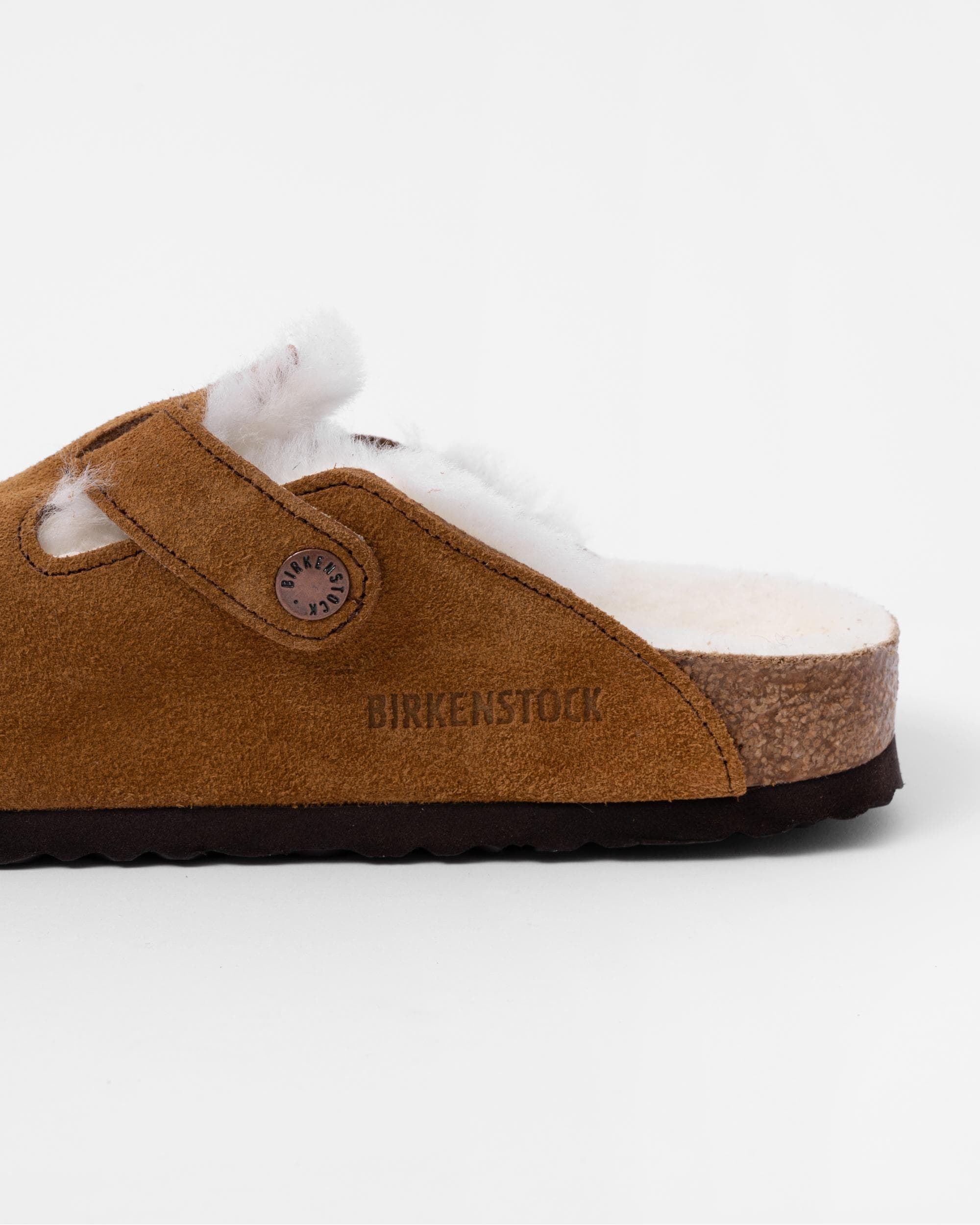 Birkenstock Boston VL Shearling Suede Leather Unisex Clogs - Image 6