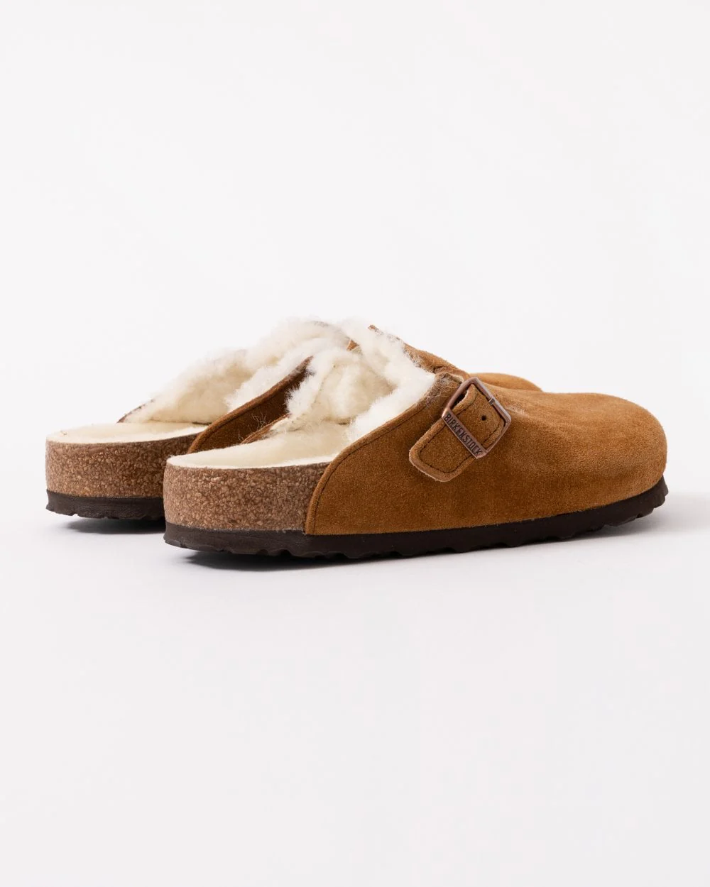 Birkenstock Boston VL Sheepskin Womens Clogs - Mink - Image 2