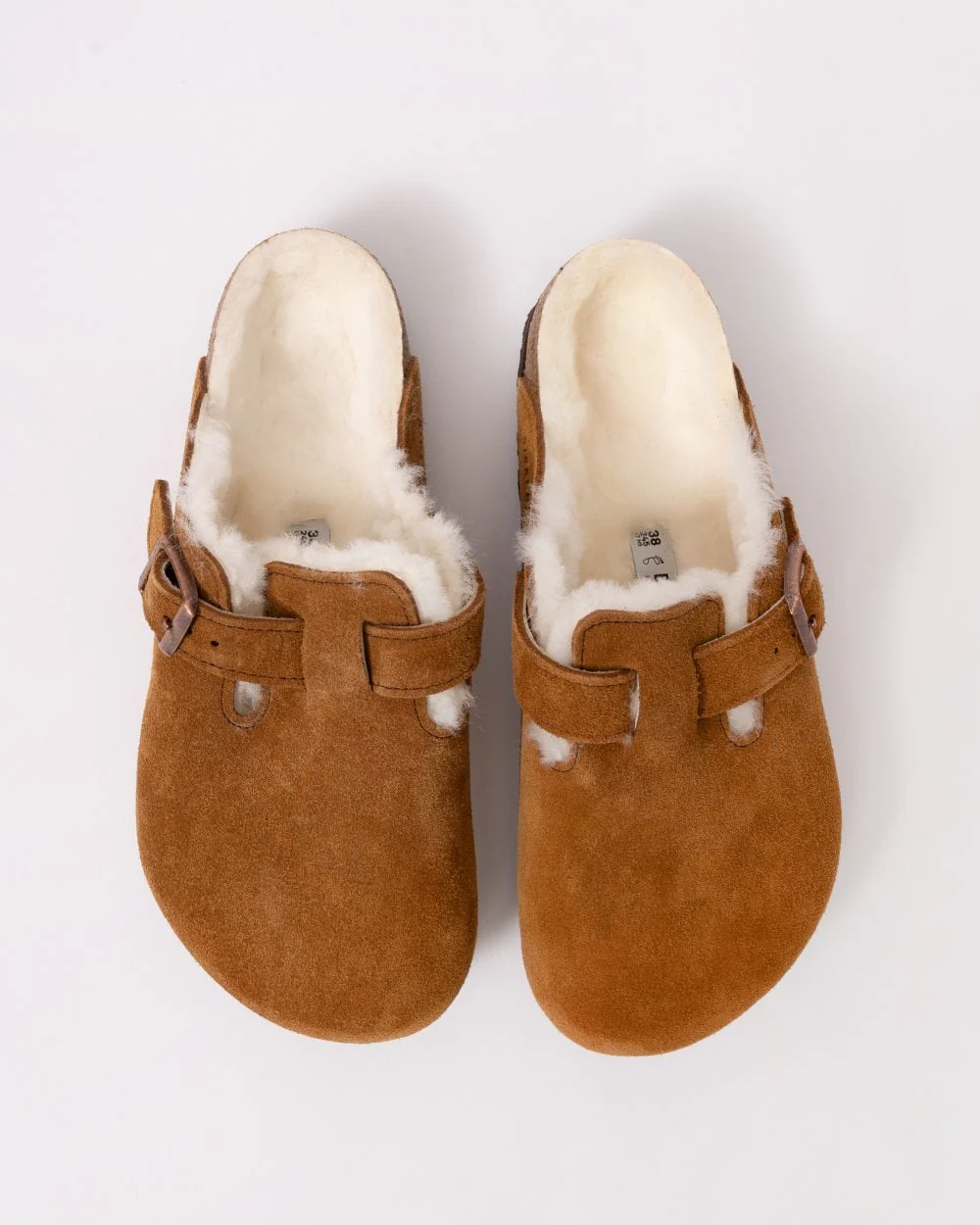 Birkenstock Boston VL Sheepskin Womens Clogs - Mink - Image 3