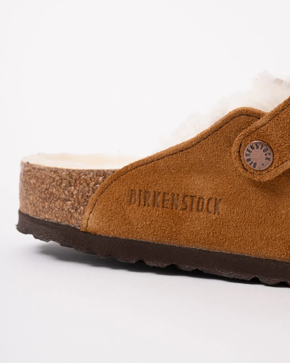 Birkenstock Boston VL Sheepskin Womens Clogs - Mink - Image 6
