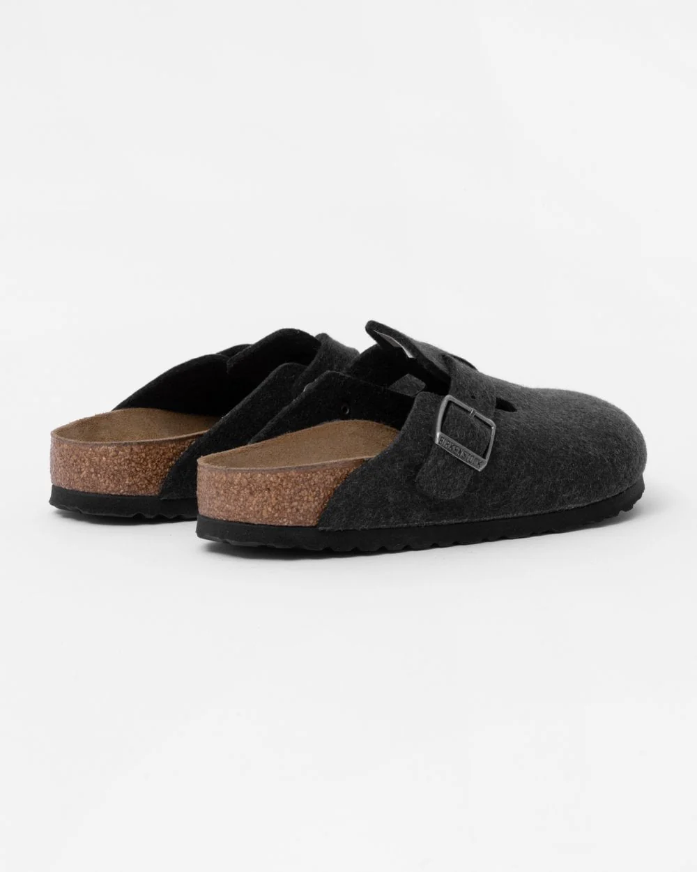 Birkenstock Boston Wool Felt Unisex Clogs - Anthracite - Image 2