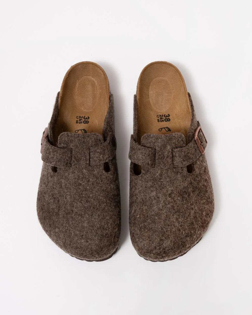 Birkenstock Boston Wool Felt Unisex Clogs - Cacao - Image 3