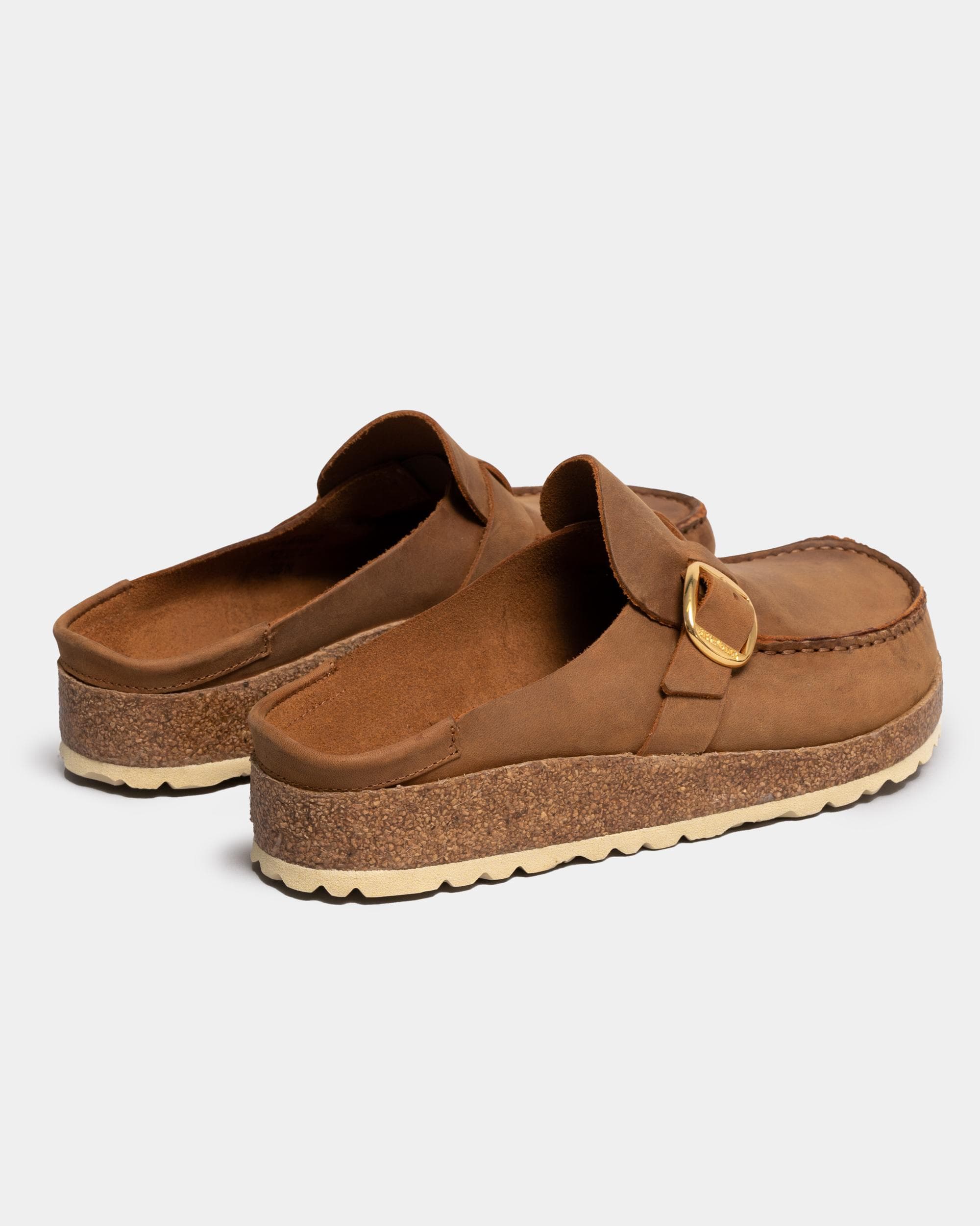 Birkenstock Buckley Oiled Leather Womens Moccasin Clogs - Image 4