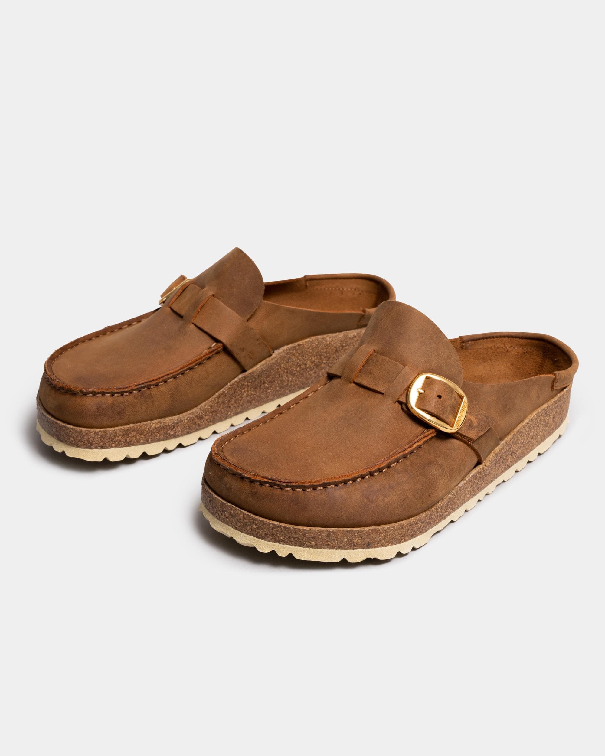 Birkenstock Buckley Oiled Leather Womens Moccasin Clogs - Image 5