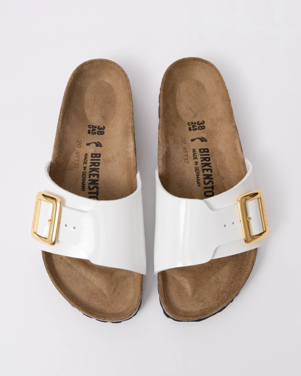 Birkenstock Catalina Cushion Big Buckle Womens Birko-Flor Patent Sandals - Image 3