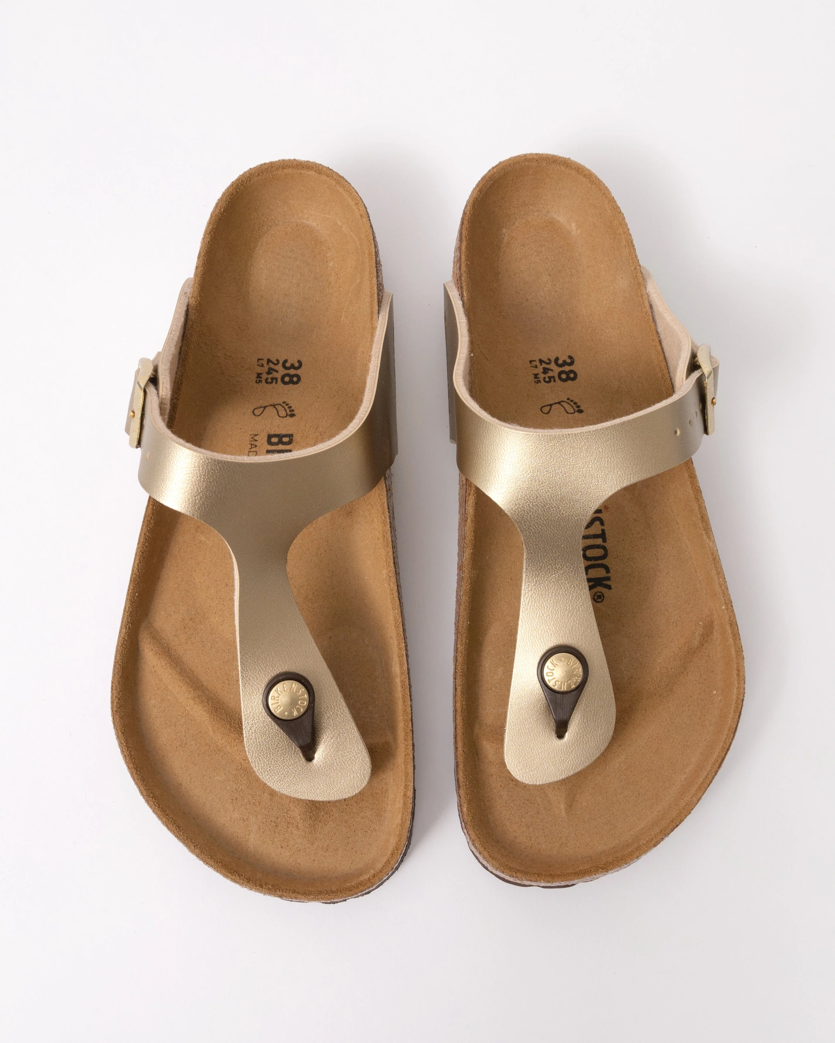 Birkenstock Gizeh Birko-Flor Womens Flip Flop - Gold - Image 2