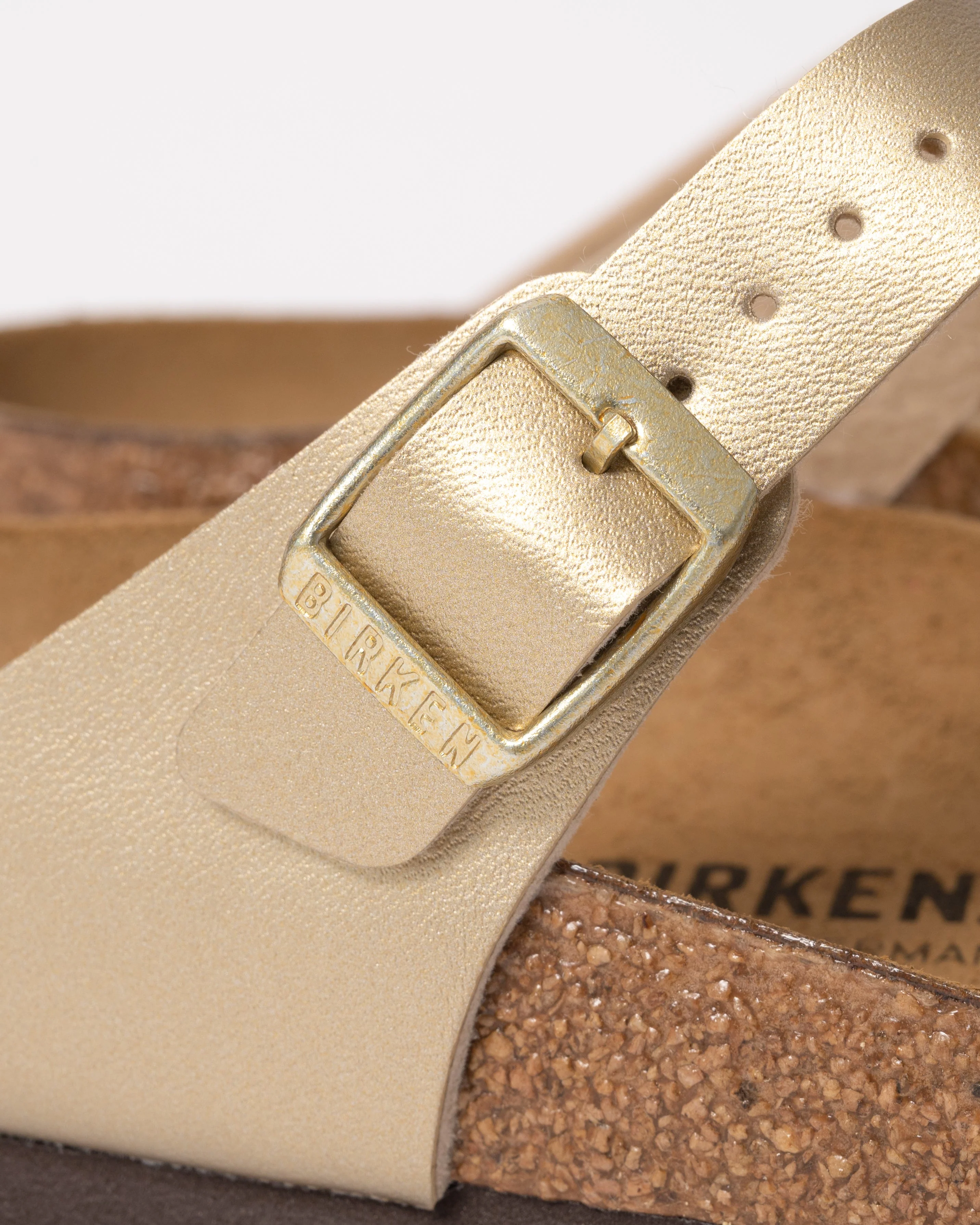 Birkenstock Gizeh Birko-Flor Womens Flip Flop - Gold - Image 3