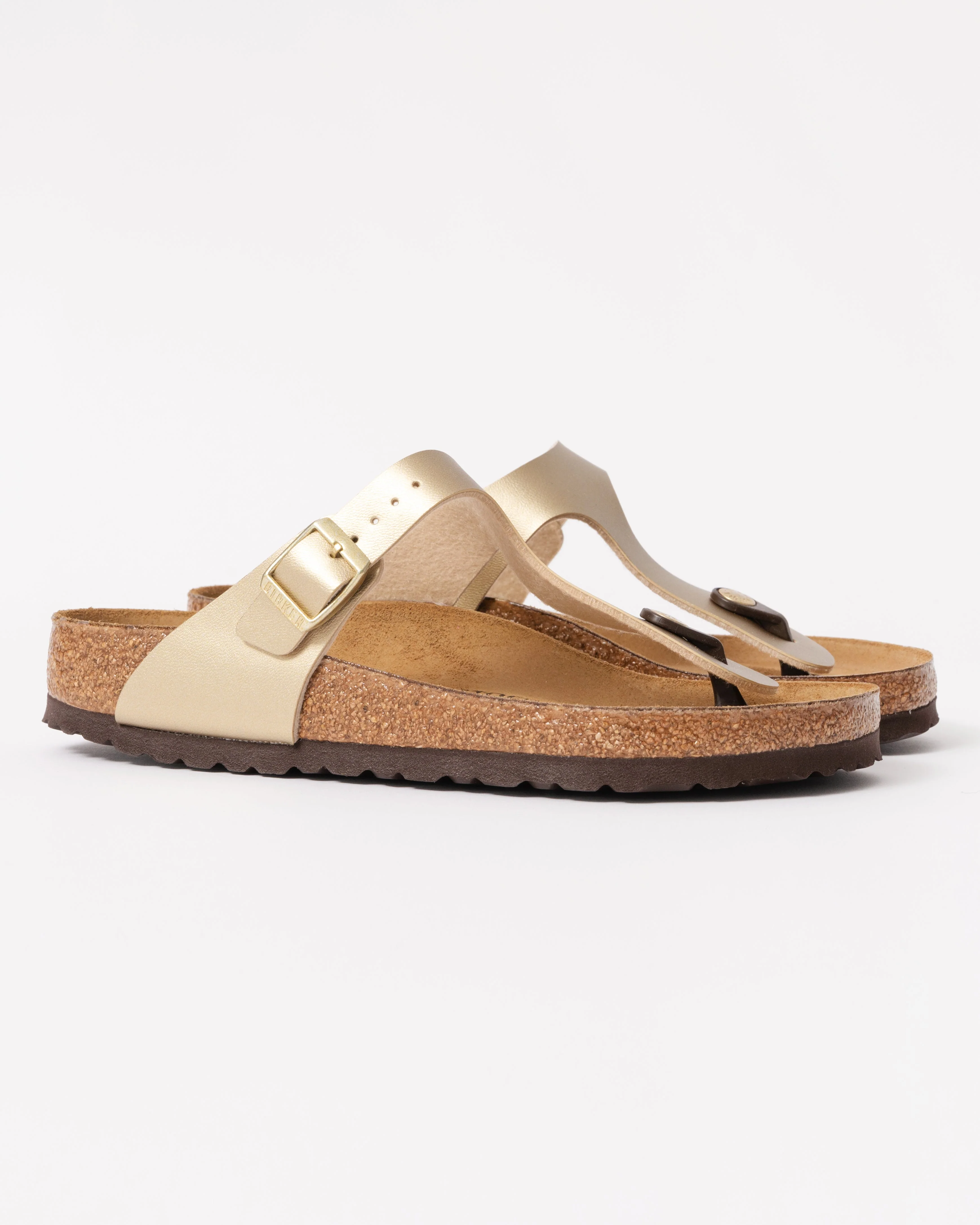 Birkenstock Gizeh Birko-Flor Womens Flip Flop - Gold - Image 5