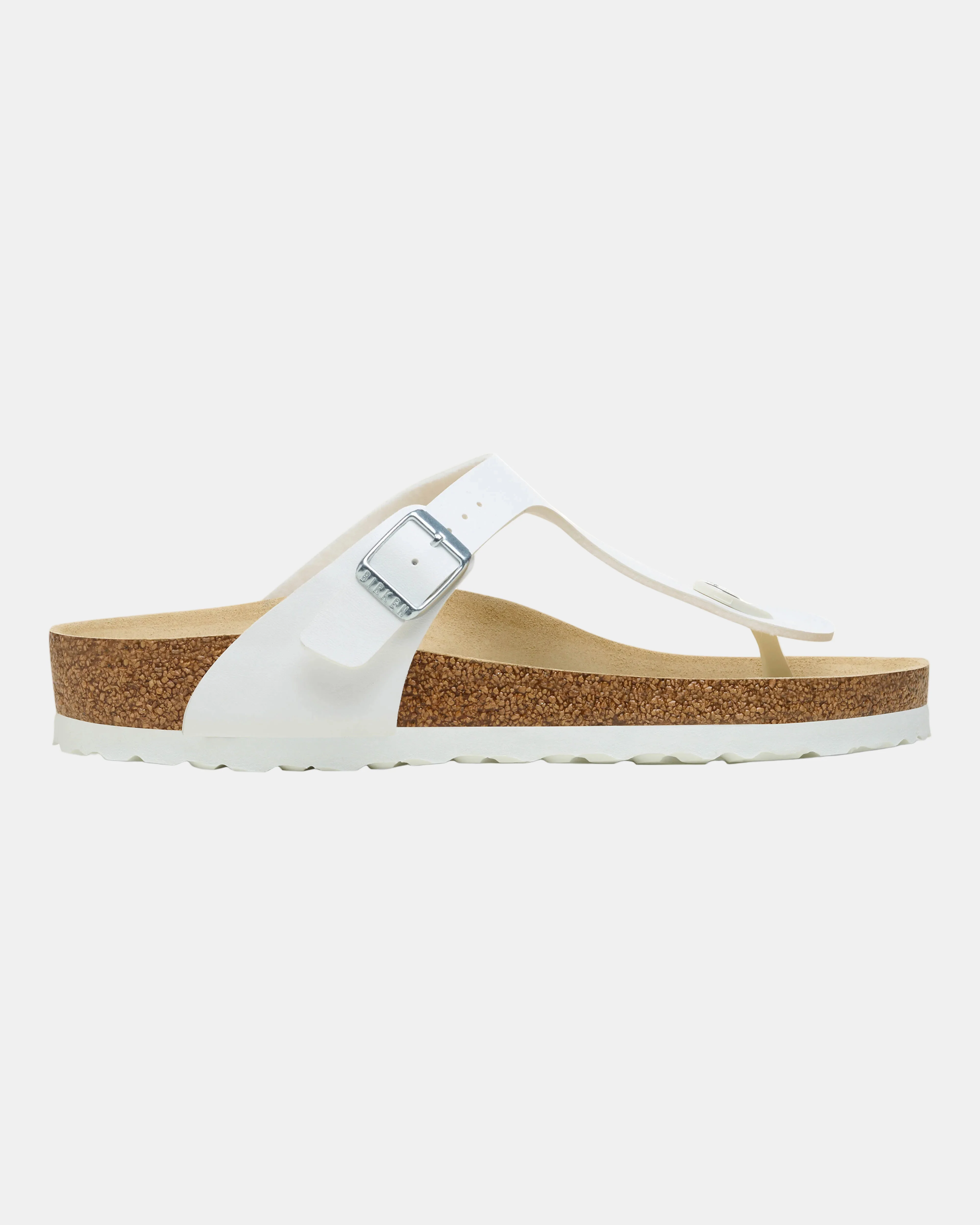 Birkenstock Gizeh Birko-Flor Womens Flip Flop - White - Image 3