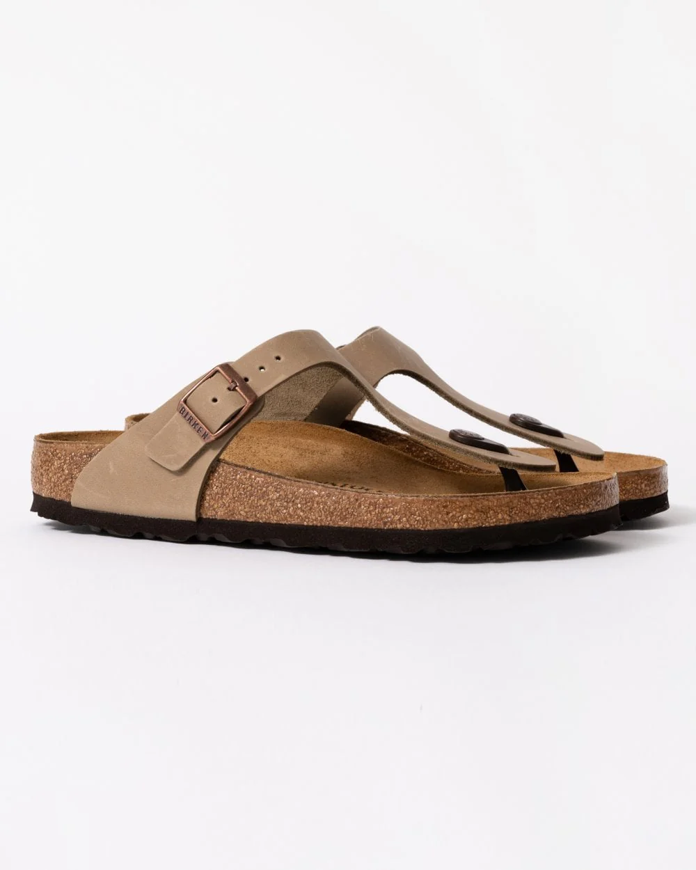 Birkenstock Gizeh Natural Oiled Leather Womens Sandals - Tobacco Brown - Image 3