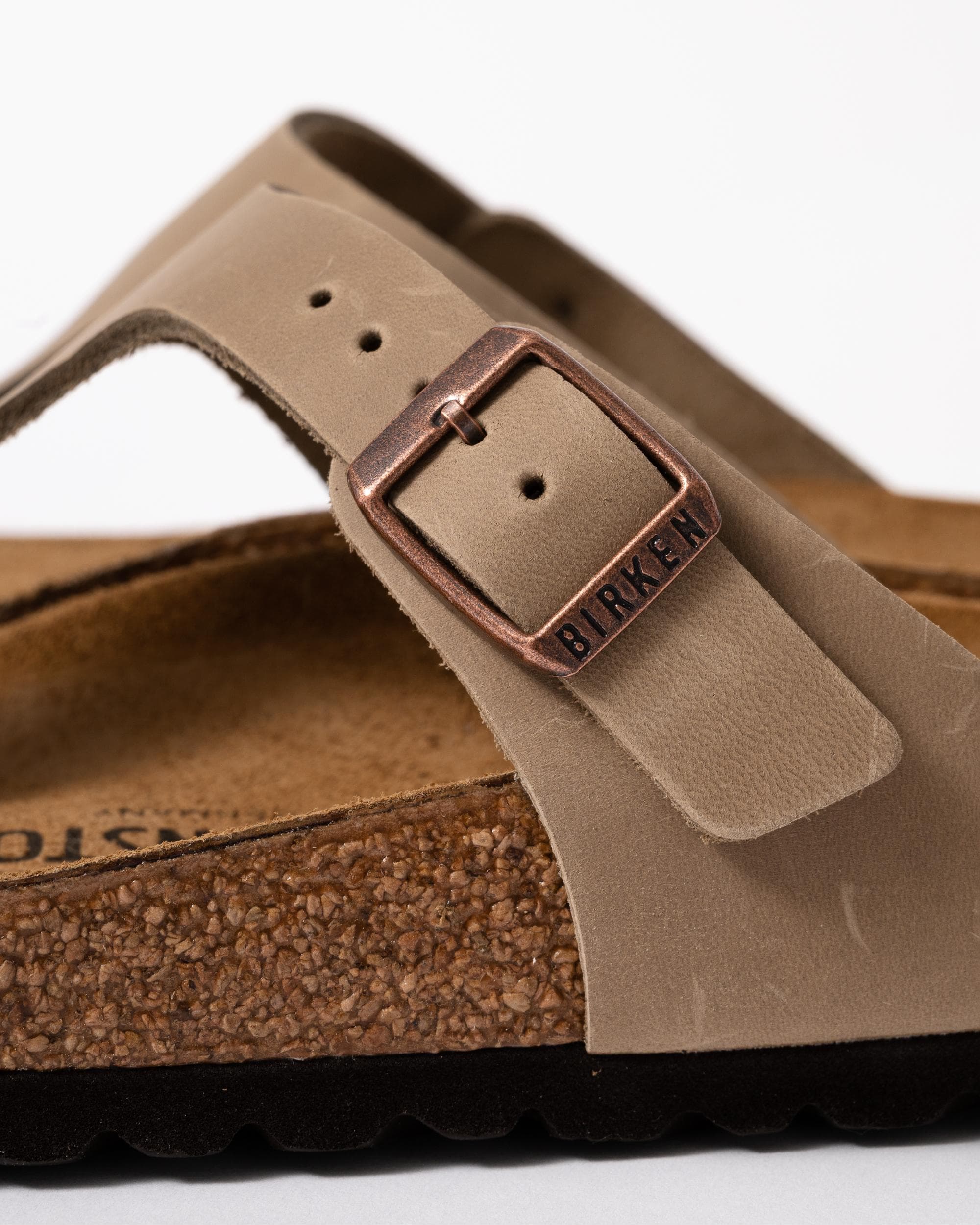 Birkenstock Gizeh Natural Oiled Leather Womens Sandals - Tobacco Brown - Image 6