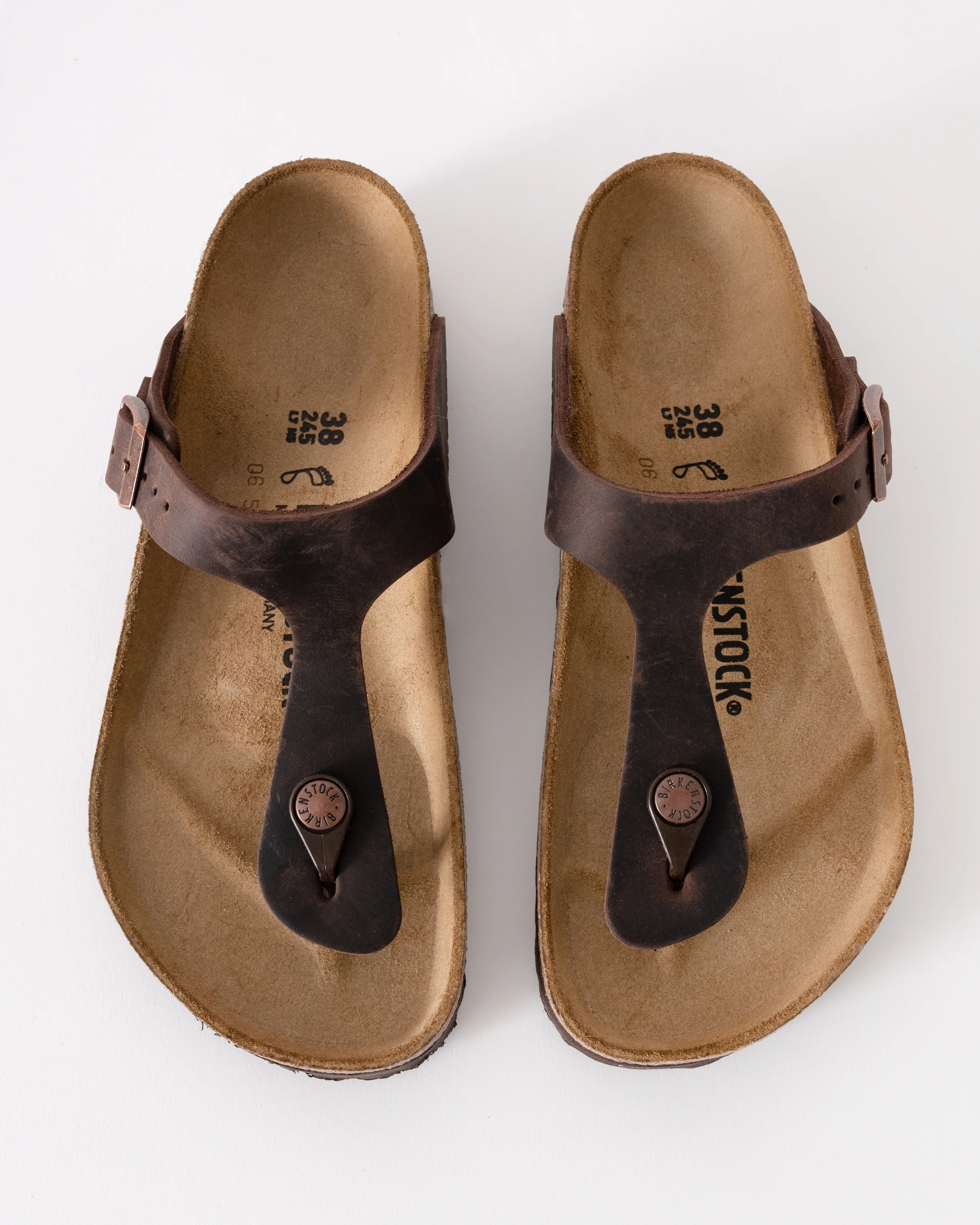Birkenstock Gizeh Natural Oiled Leather Womens Sandals - Habana - Image 4