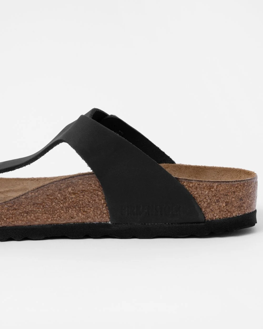 Birkenstock Gizeh Nubuck Oiled Leather Womens Sandals - Black - Image 5