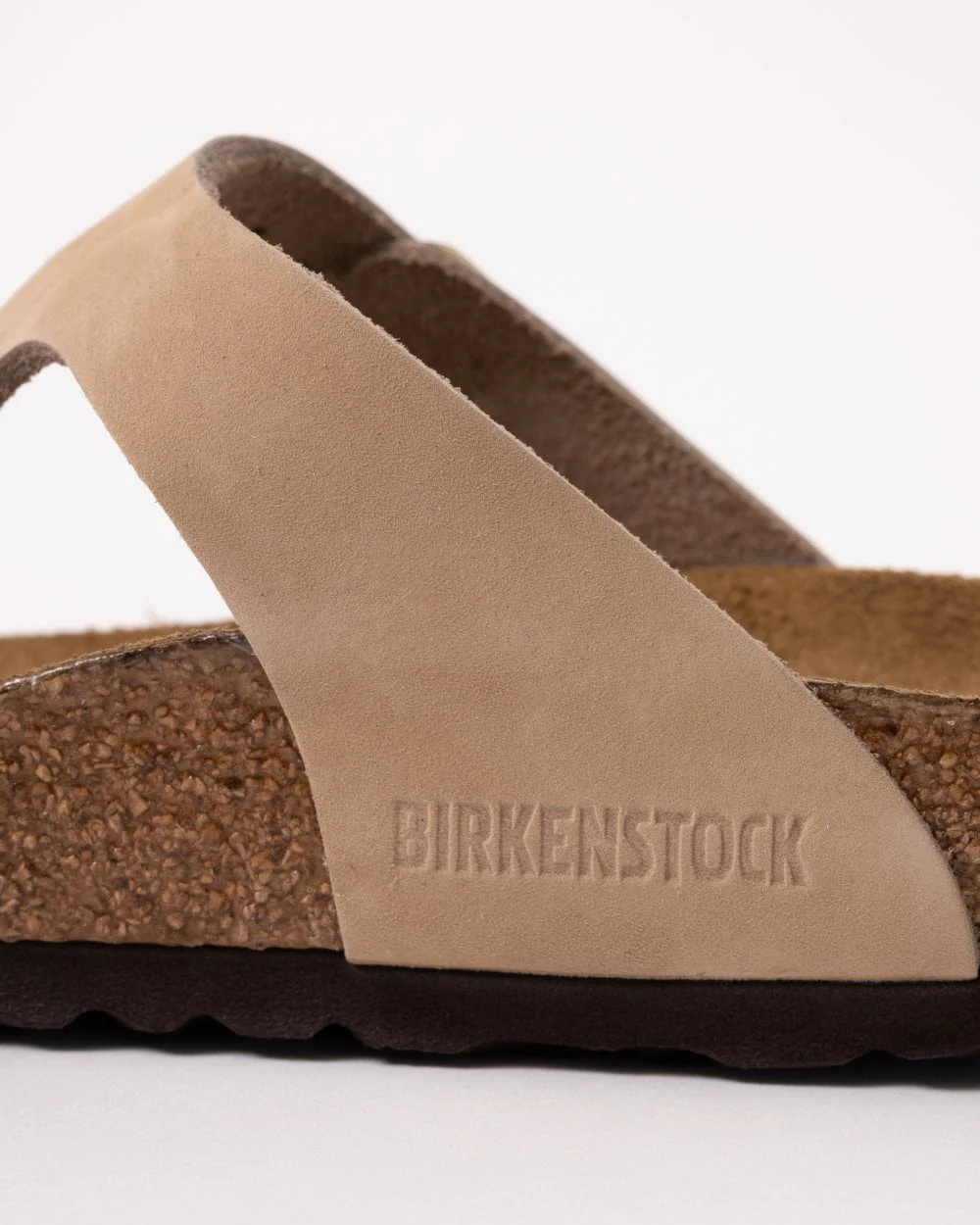 Birkenstock Gizeh Soft Footbed Womens Nubuck Leather Sandals - Sandcastle - Image 6