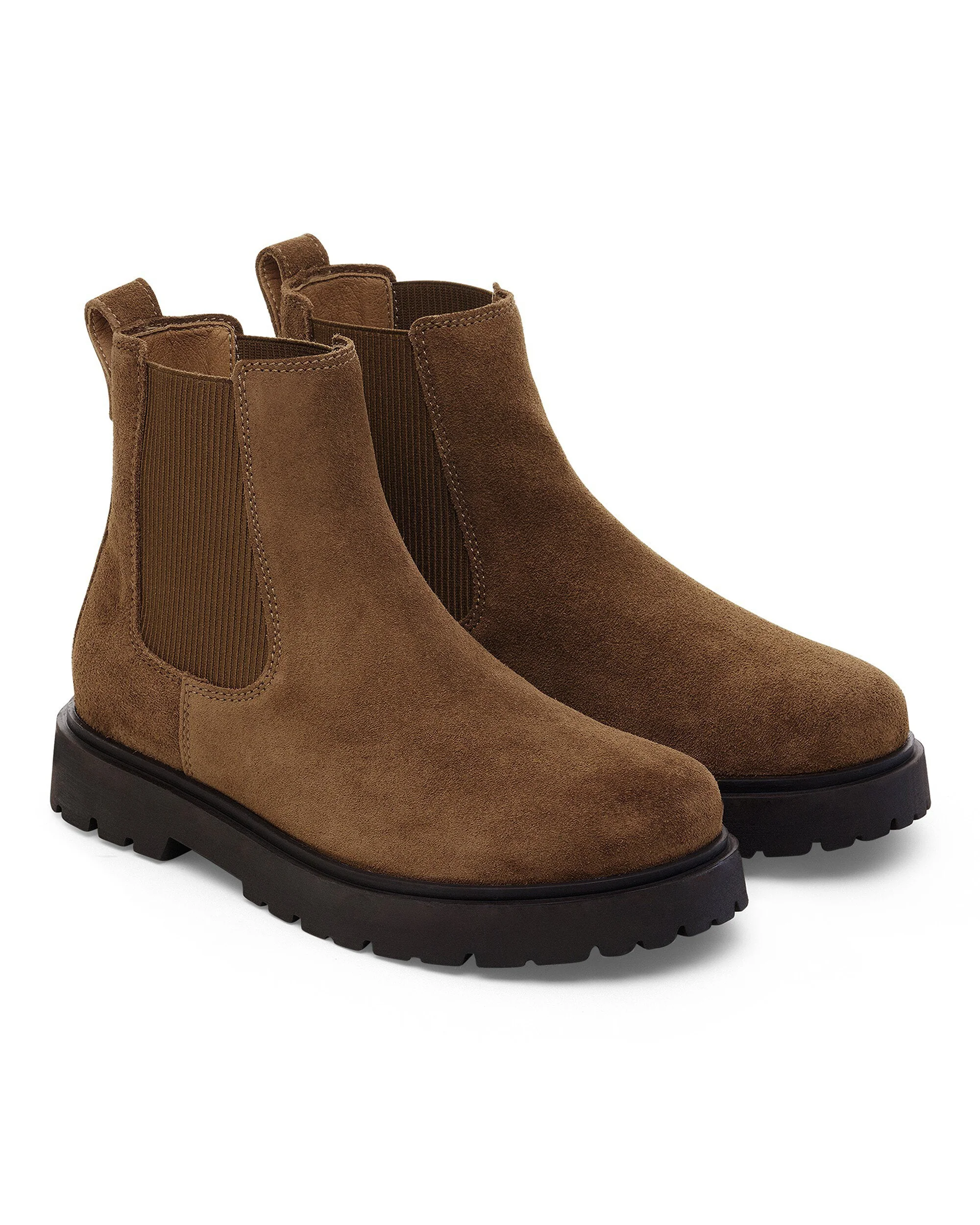 Birkenstock Highwood Slip On Mid Womens Suede Boots - Dark Tea - Image 3