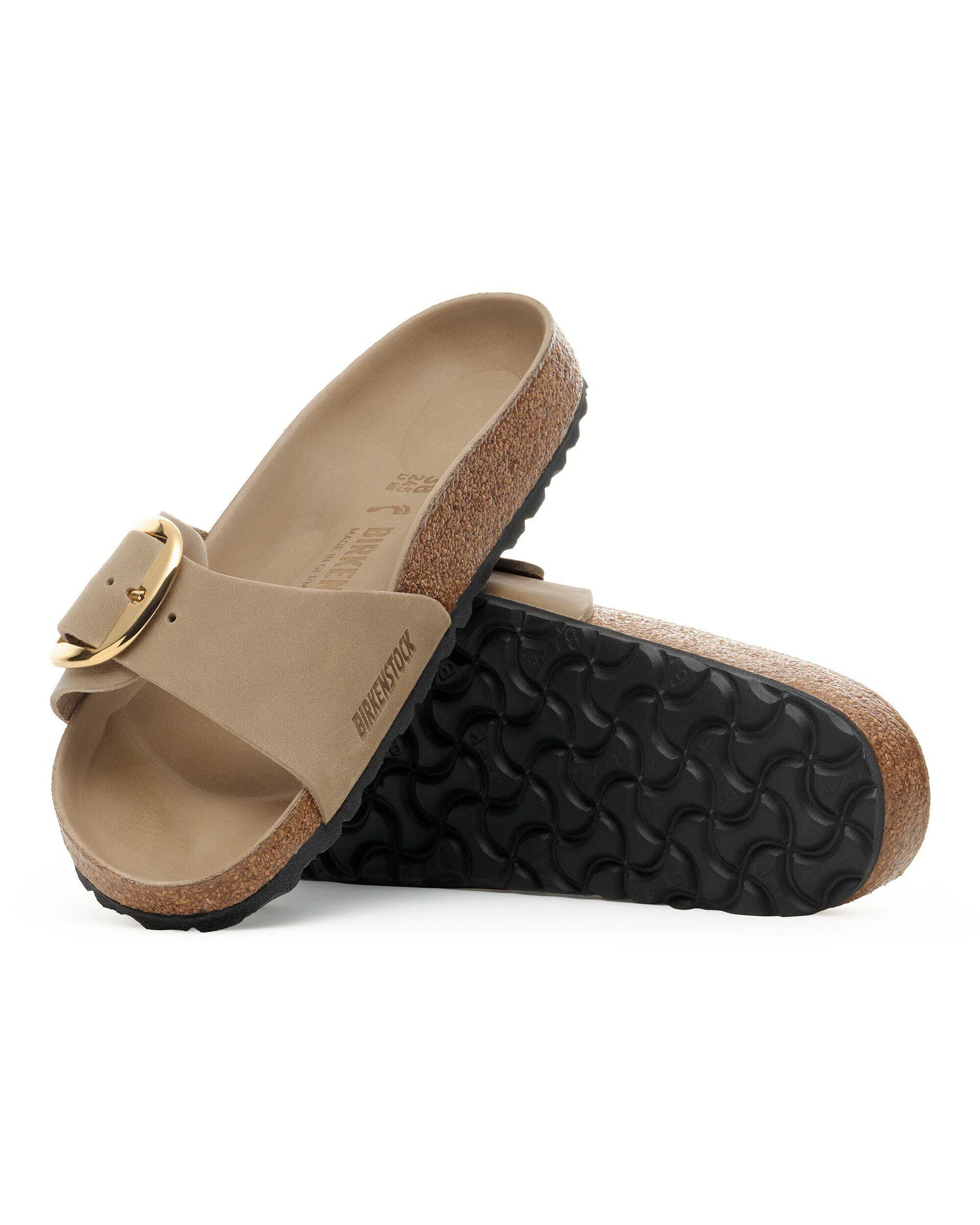 Birkenstock Madrid Big Buckle Oiled Leather Womens Sandals - Tobacco Brown - Image 3