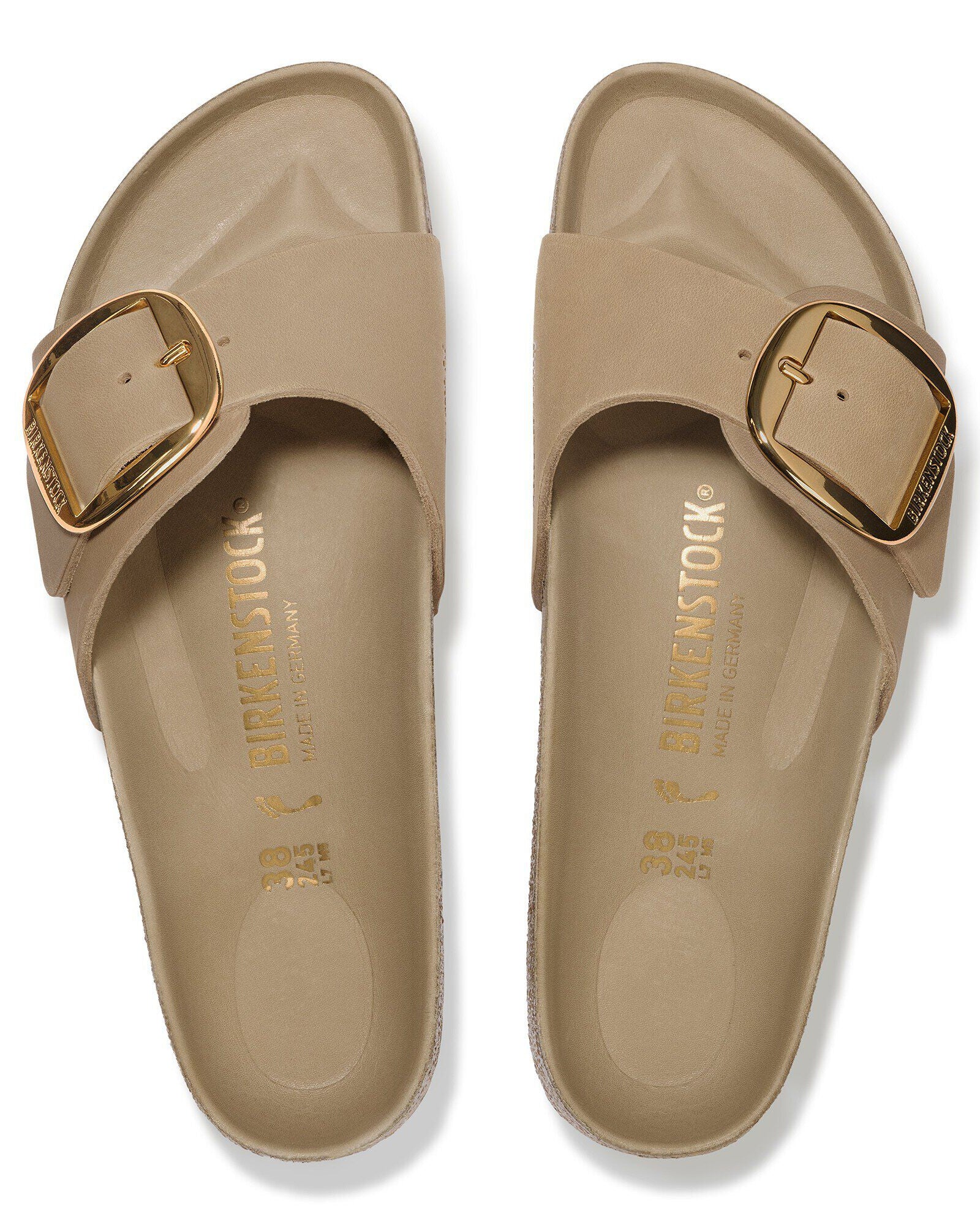 Birkenstock Madrid Big Buckle Oiled Leather Womens Sandals - Tobacco Brown - Image 5