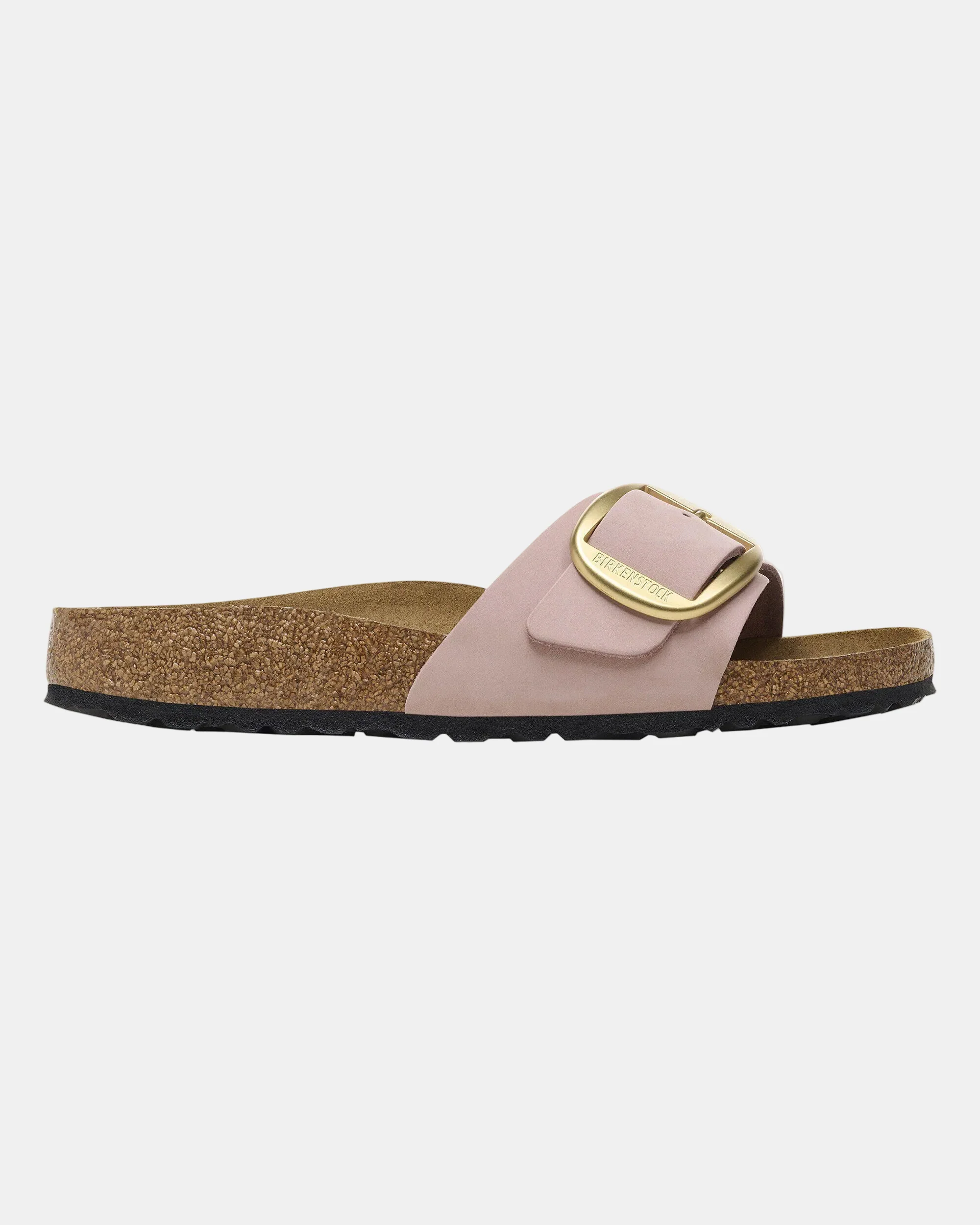 Birkenstock Madrid Big Buckle Womens Nubuck Leather Sandals - Soft Pink - Image 3