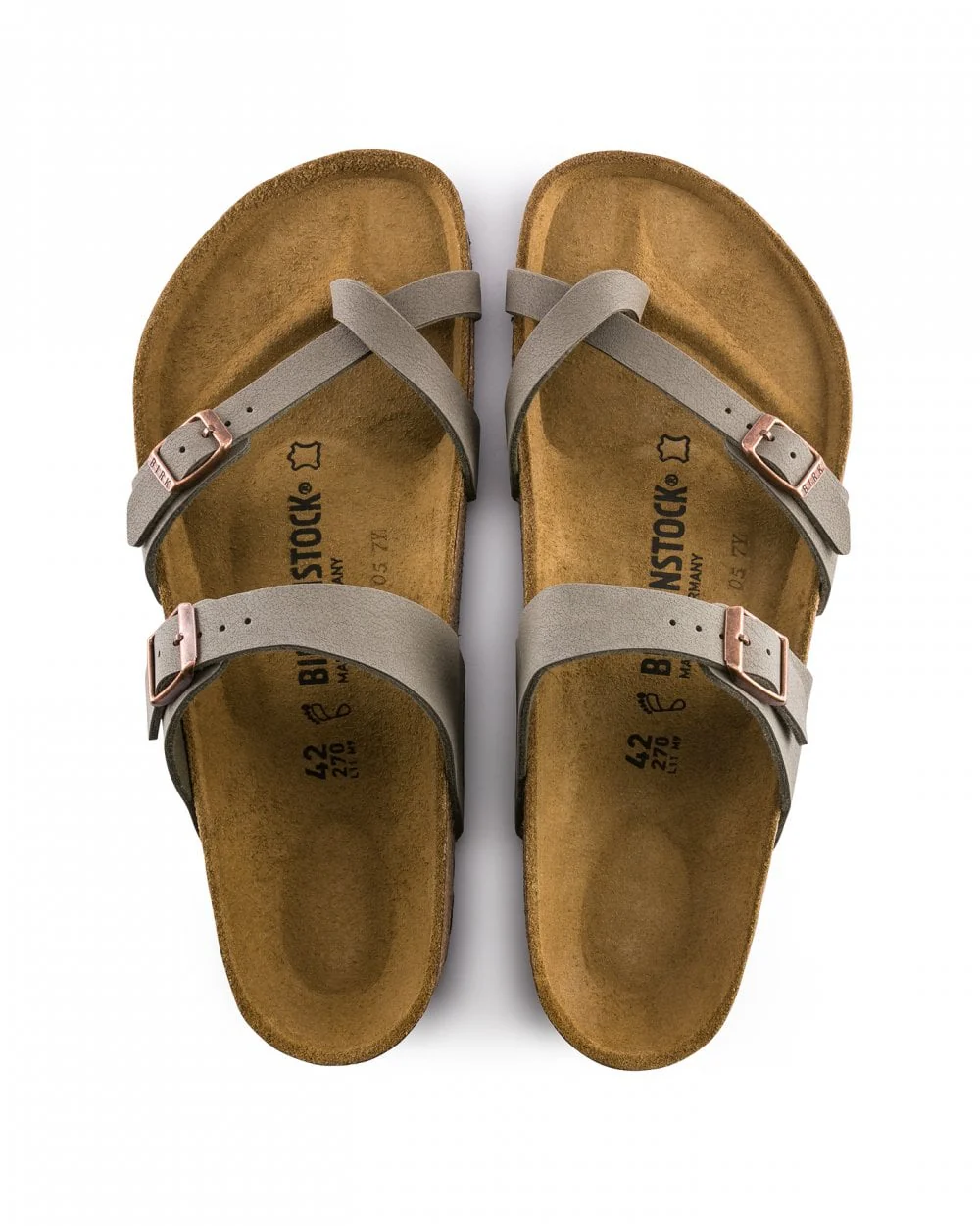 Birkenstock Mayari Birko Flor Womens Sandals - Stone - Image 3