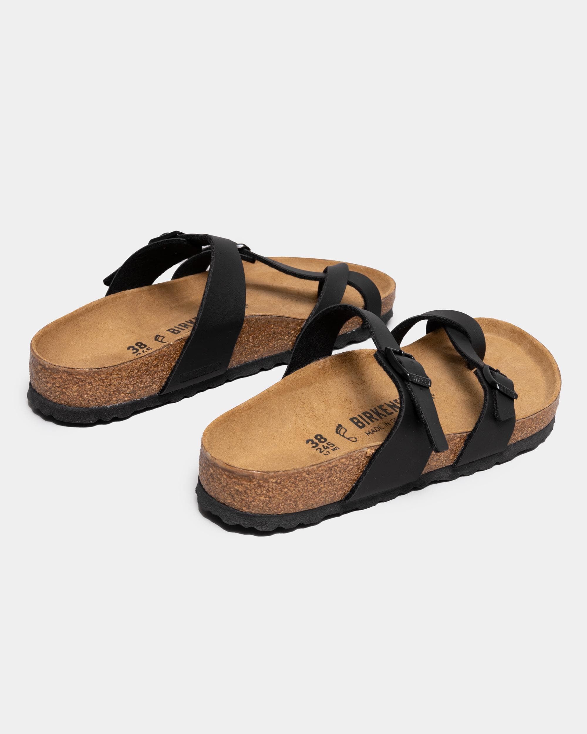 Birkenstock Mayari Birko Flor Womens Sandals - Black - Image 3