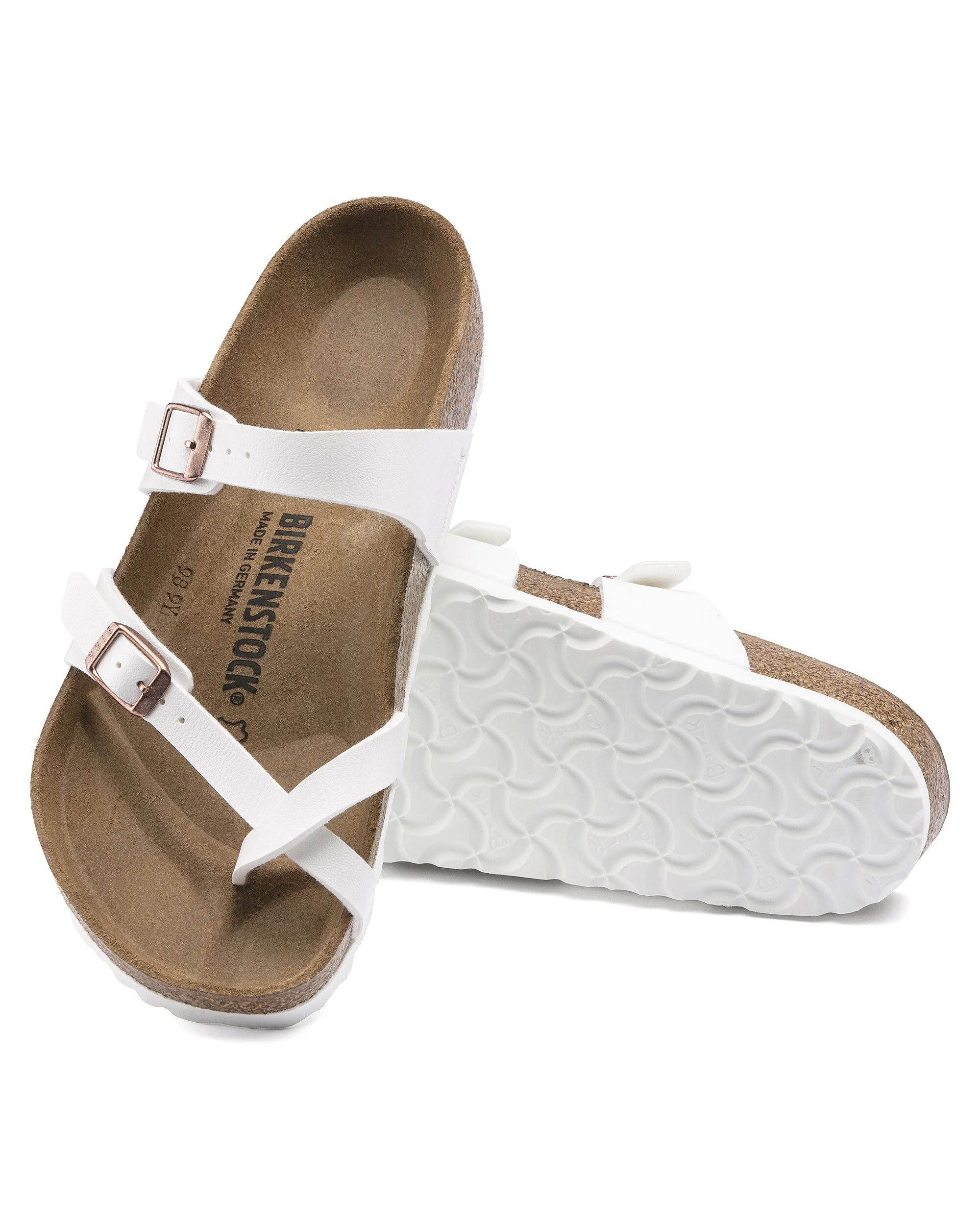Birkenstock Mayari Birko Flor Womens Sandals - White - Image 3