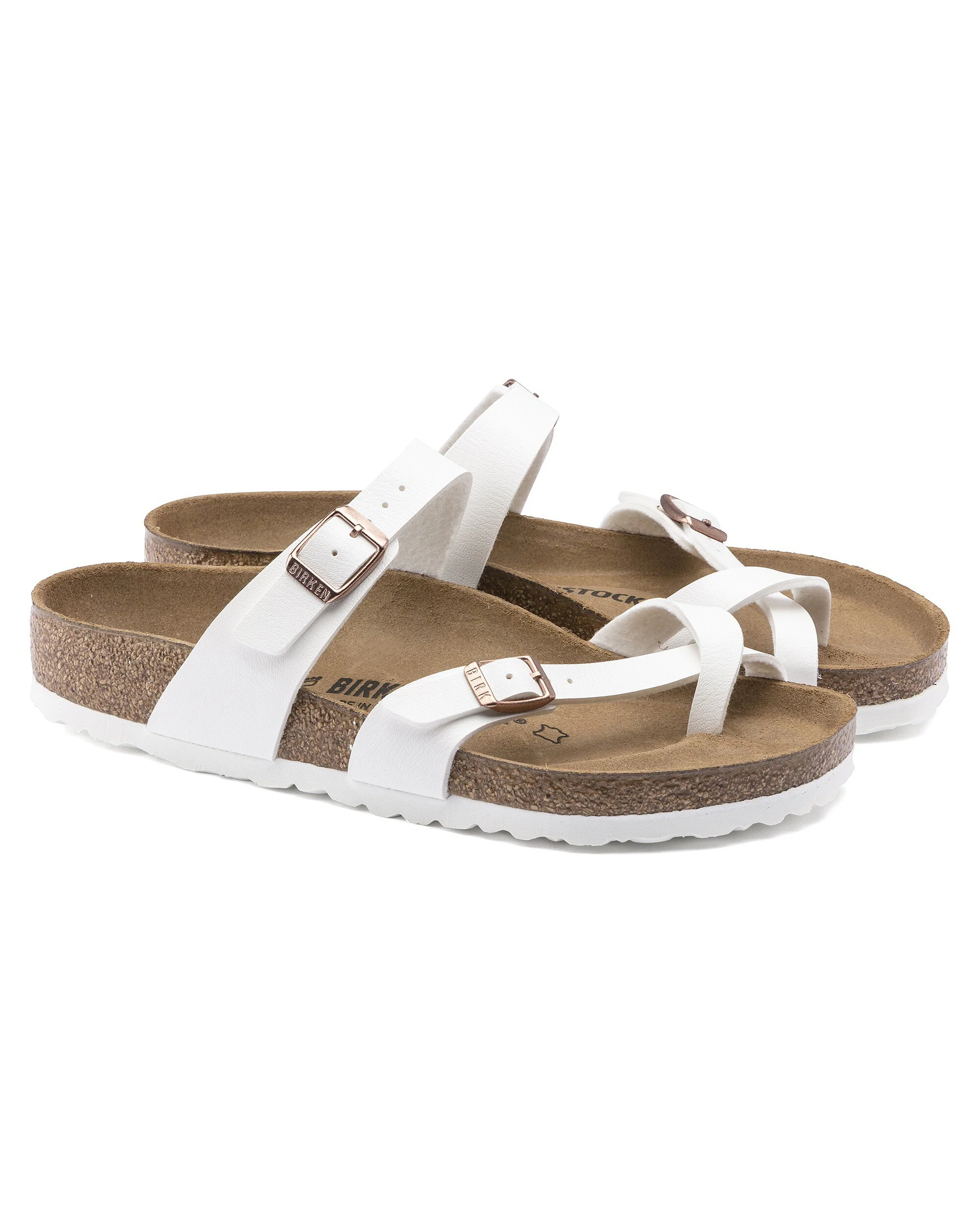 Birkenstock Mayari Birko Flor Womens Sandals - White - Image 4