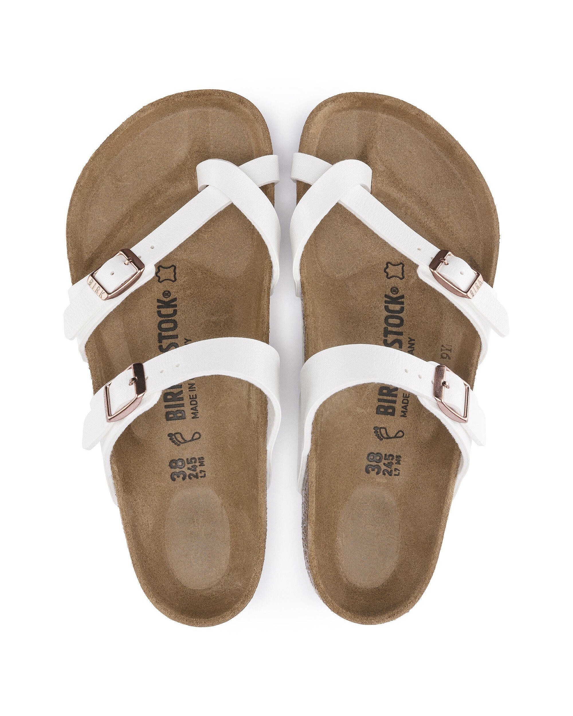 Birkenstock Mayari Birko Flor Womens Sandals - White - Image 6