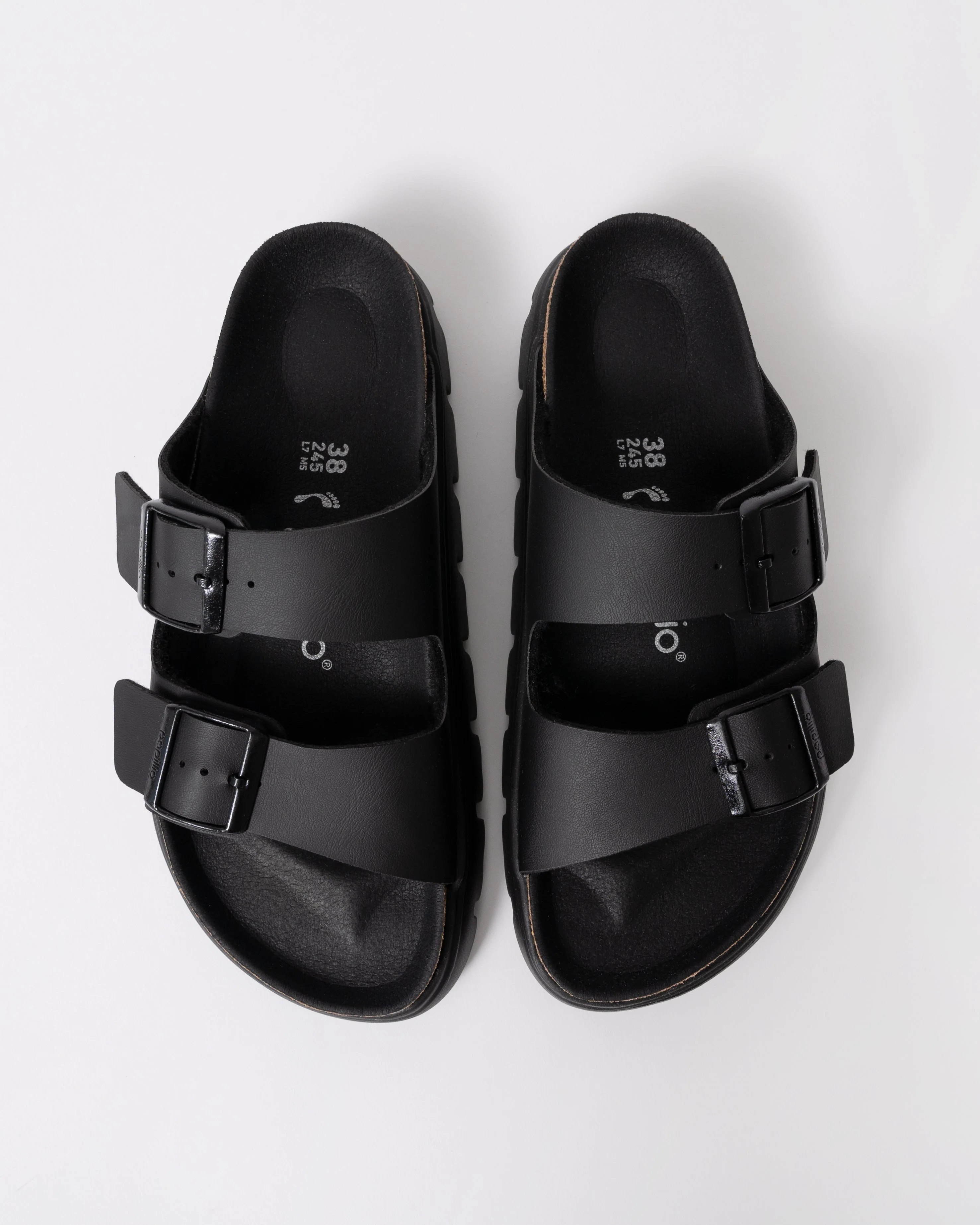 Birkenstock Papillio Arizona Chunky Womens Birko-Flor Sandals - Black/Black - Image 2