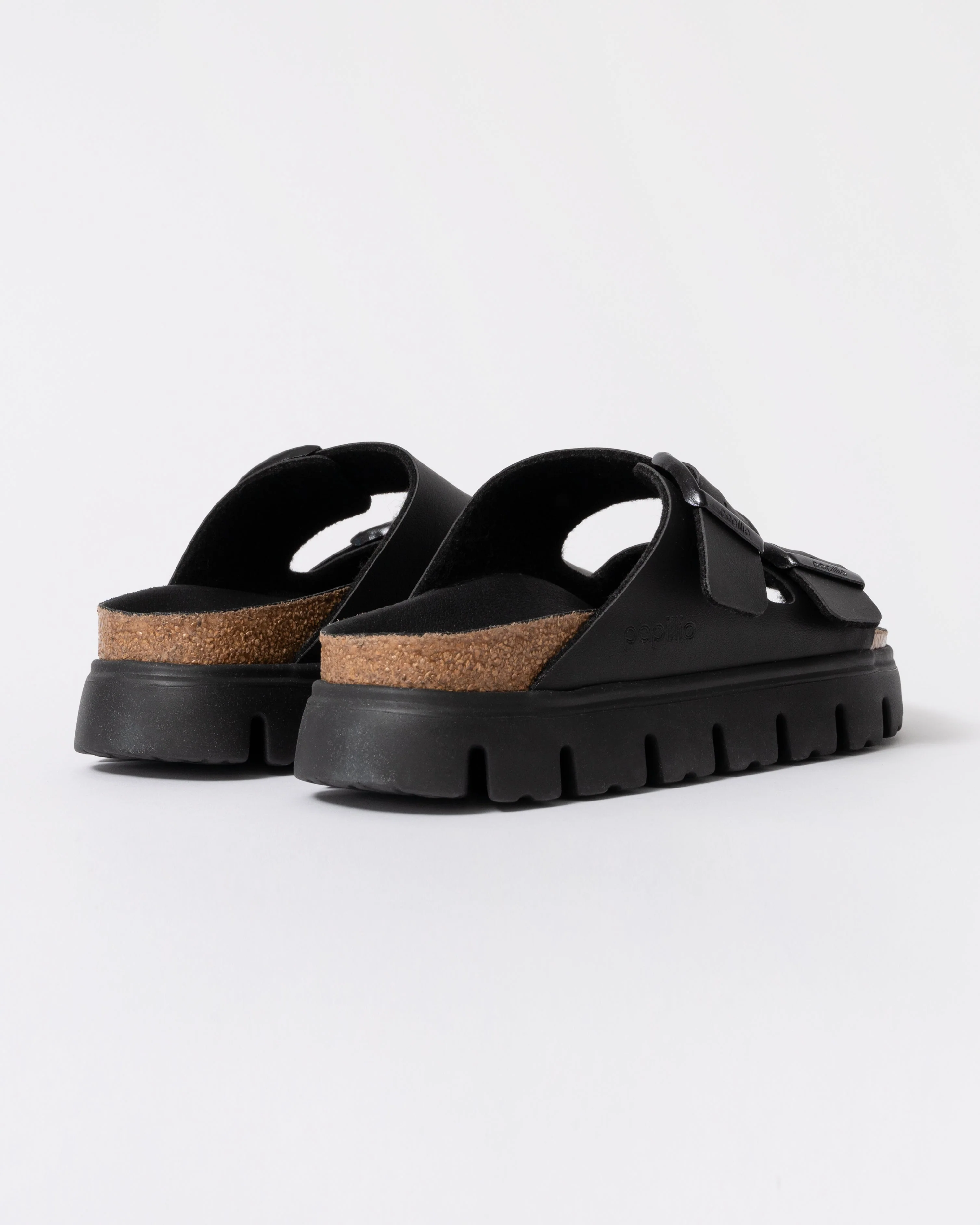 Birkenstock Papillio Arizona Chunky Womens Birko-Flor Sandals - Black/Black - Image 4
