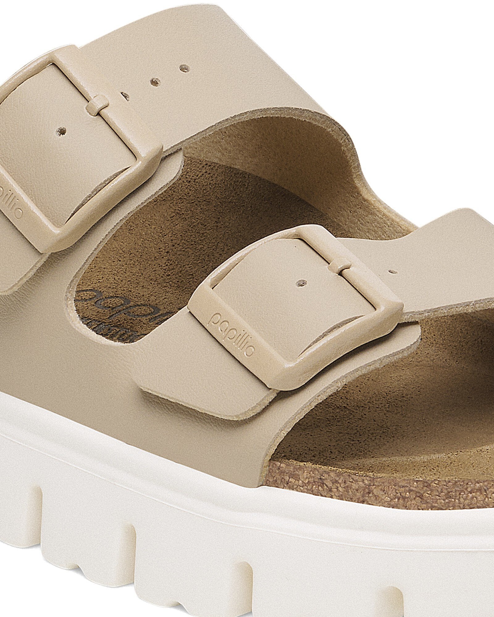 Birkenstock Papillio Arizona Chunky Womens Birko-Flor Sandals - Sandcastle/White - Image 2