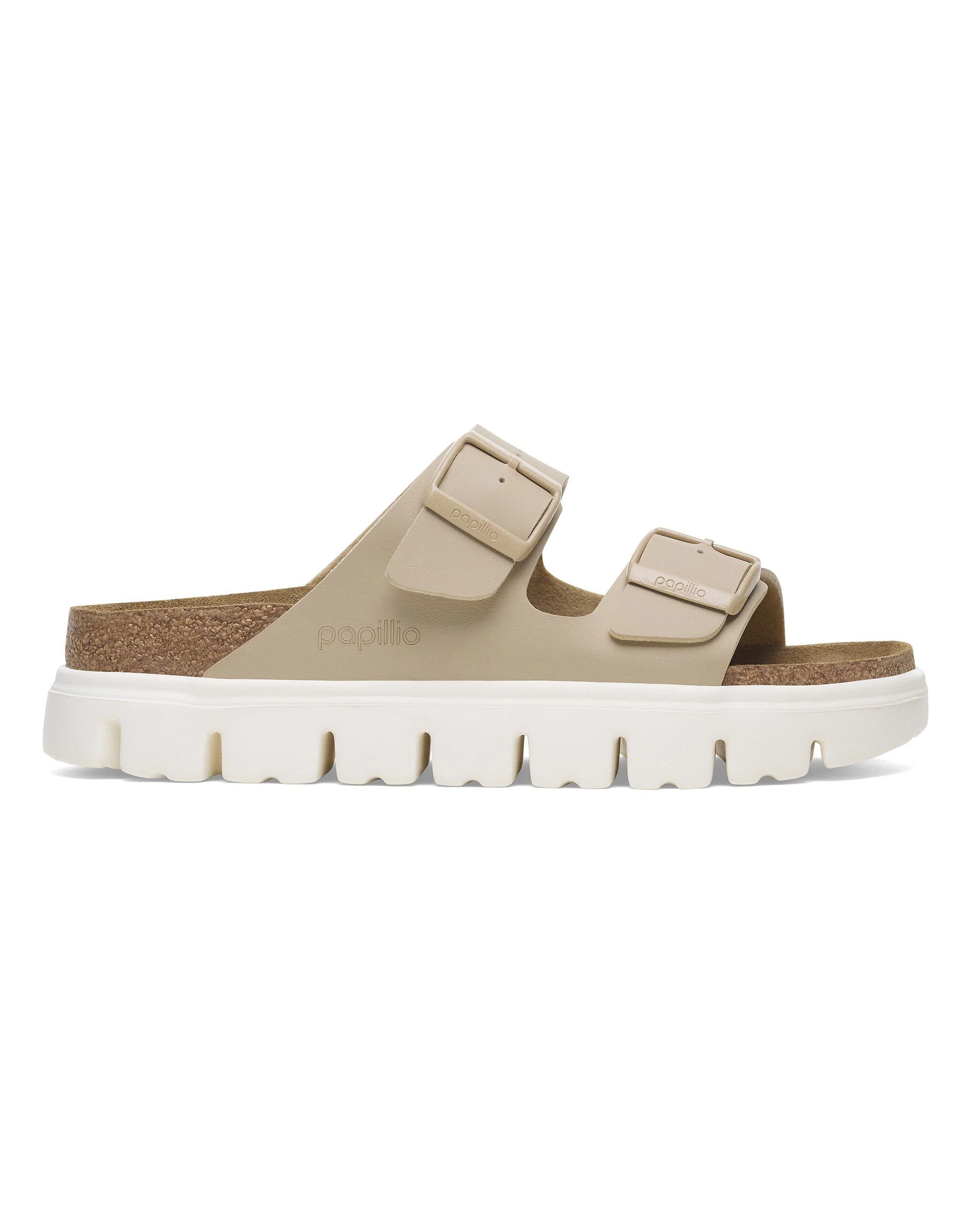 Birkenstock Papillio Arizona Chunky Womens Birko-Flor Sandals - Sandcastle/White - Image 3