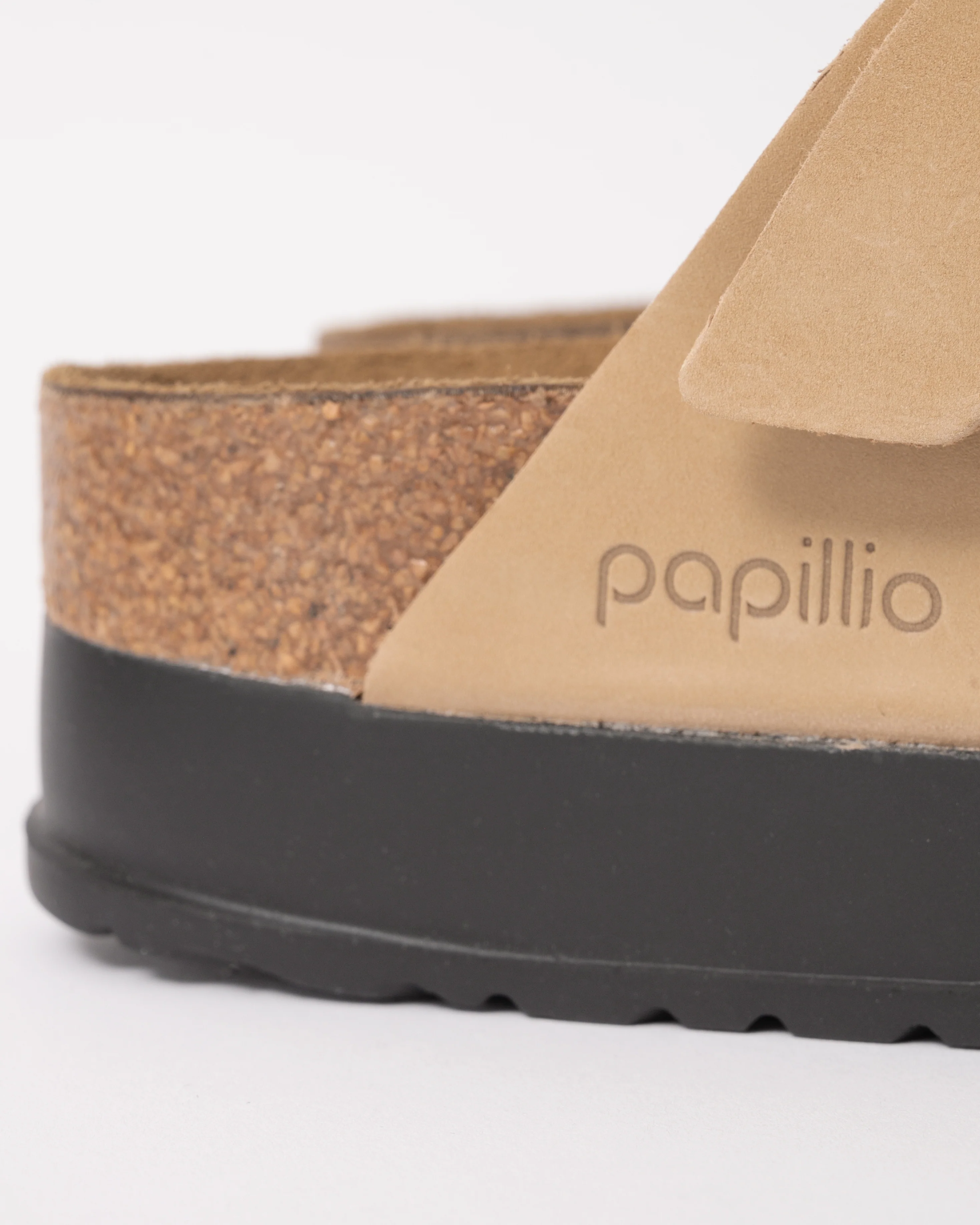 Birkenstock Papillio Florida III Flex Womens Nubuck Platform Sandals - Sandcastle - Image 2